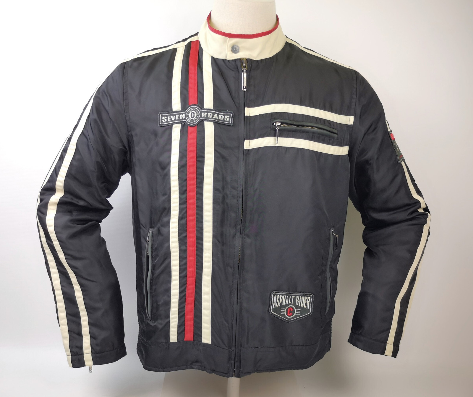 Schwarze Chevignon Herren Jacke Barron Gr. XL Seven Roads Asphalt Rider