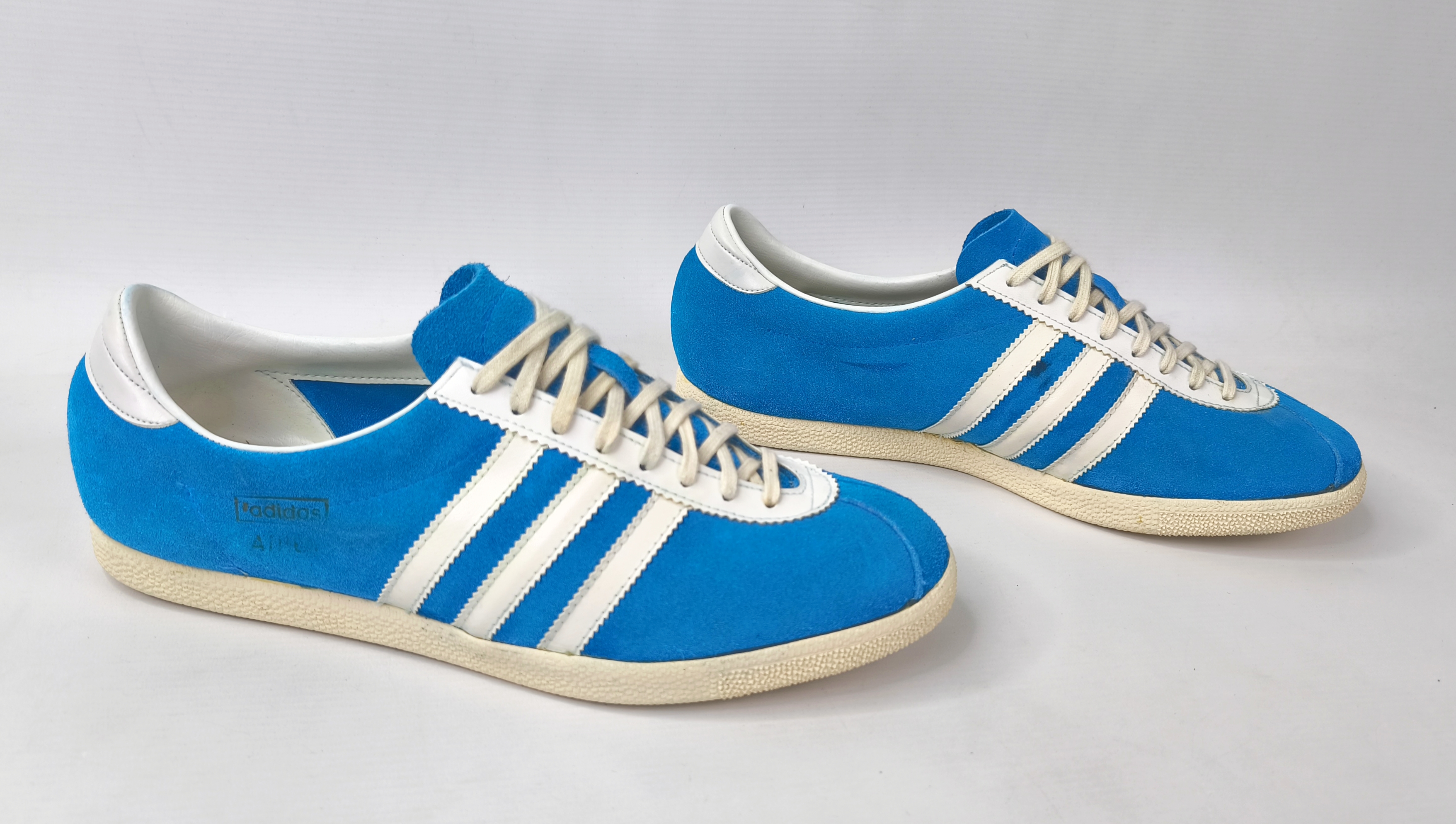 adidas Athen Schuhe EUR 45 1/3 UK 10.5 Made in West Germany 70s suede trainers