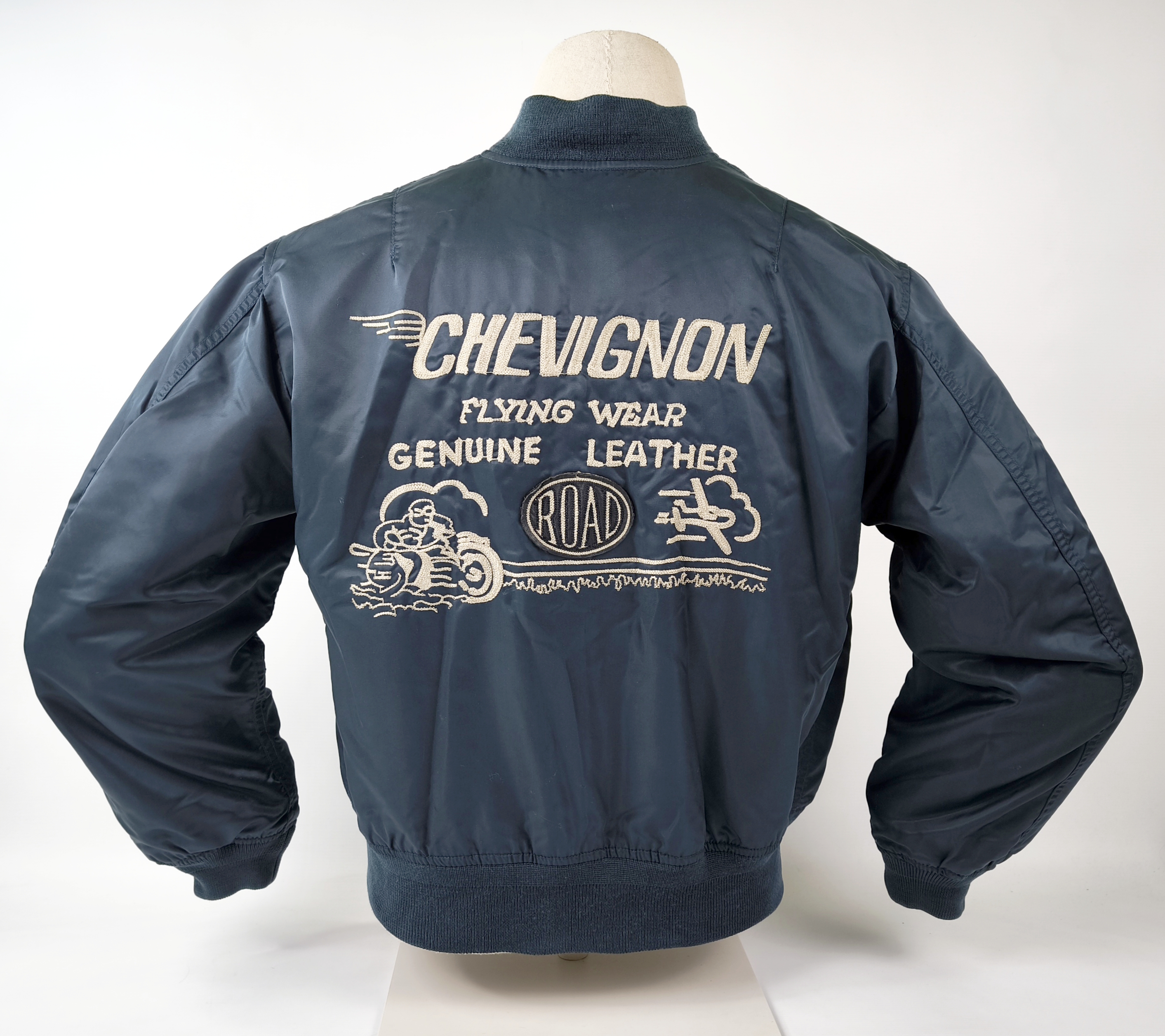 Chevignon Jacke Member Roadclub Gr. M (S) vintage 80s 90s Flying Wear dunkelblau