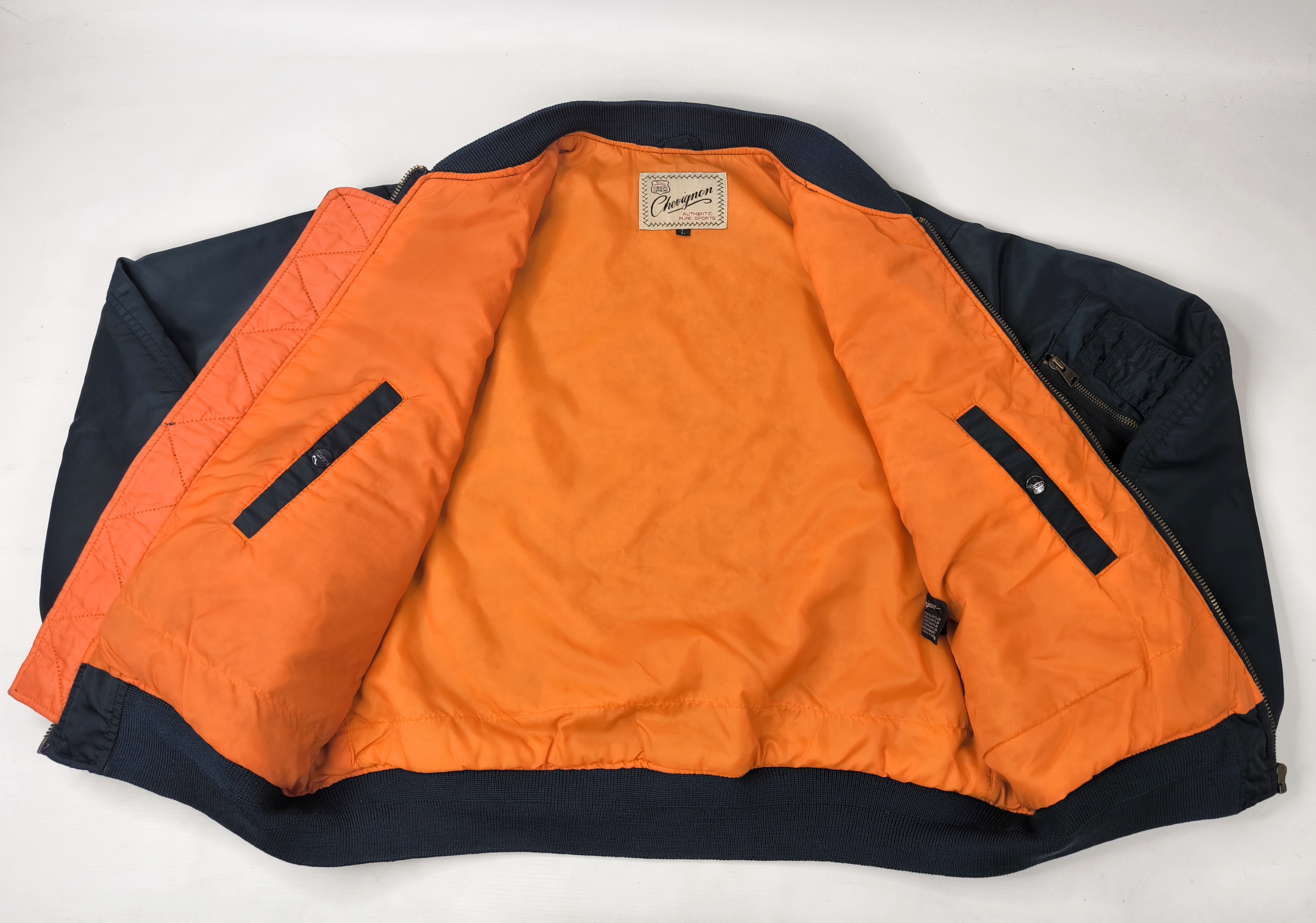 Chevignon Jacke Bomberjacke Gr. L (M) dunkelblau vintage 90s