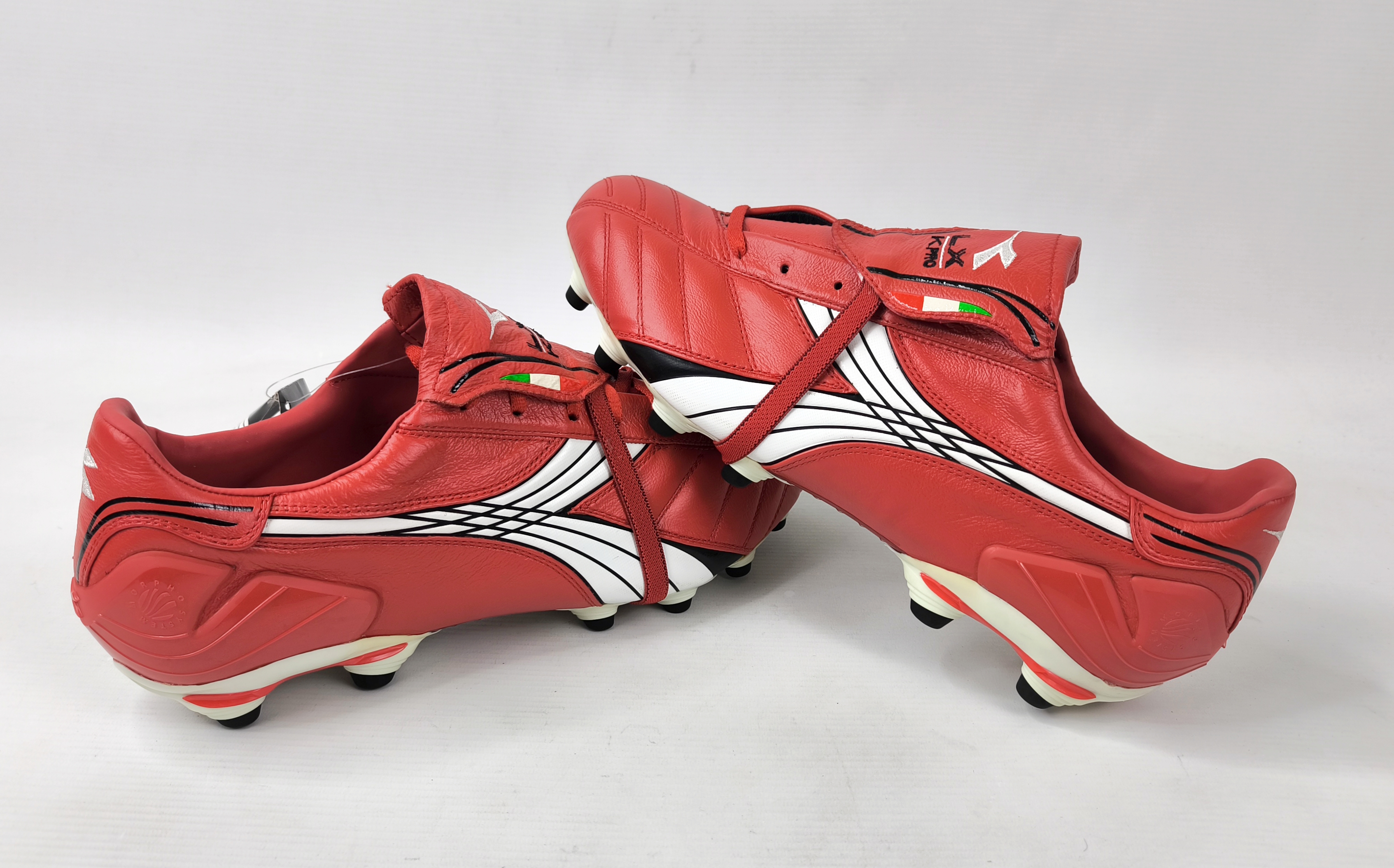Diadora LX K-Pro 2 MG 14 Fussball Schuhe EUR 46 / UK 11.5 rot 152089 K-Leder