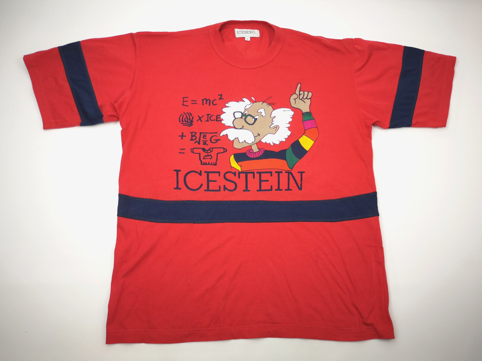 Iceberg T-Shirt Icestein rot Gr. L (XL) vintage 90s