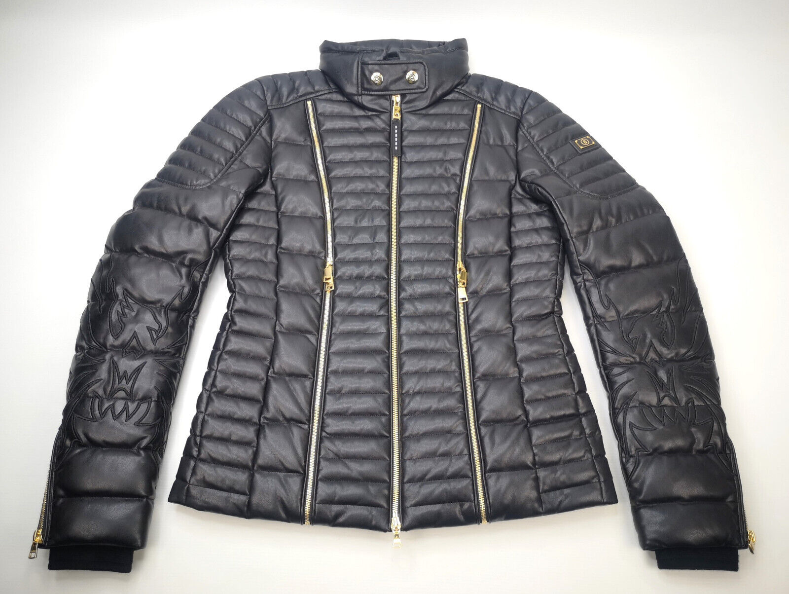 Bogner Luxus Carine-D Faux-Leder Damen Skijacke / Daunenjacke Gr. 36 (S) schwarz