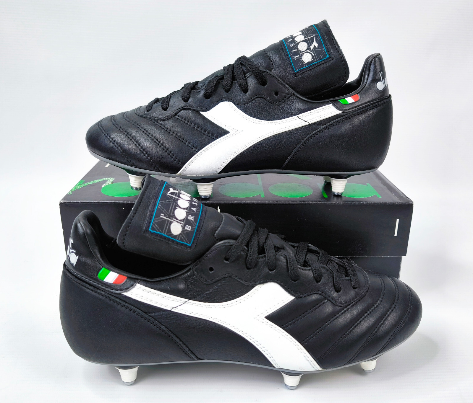 Diadora Brasil SC Fussball Schuhe UK 6-7 Made in Italy 90`s Baggio 101920 5366