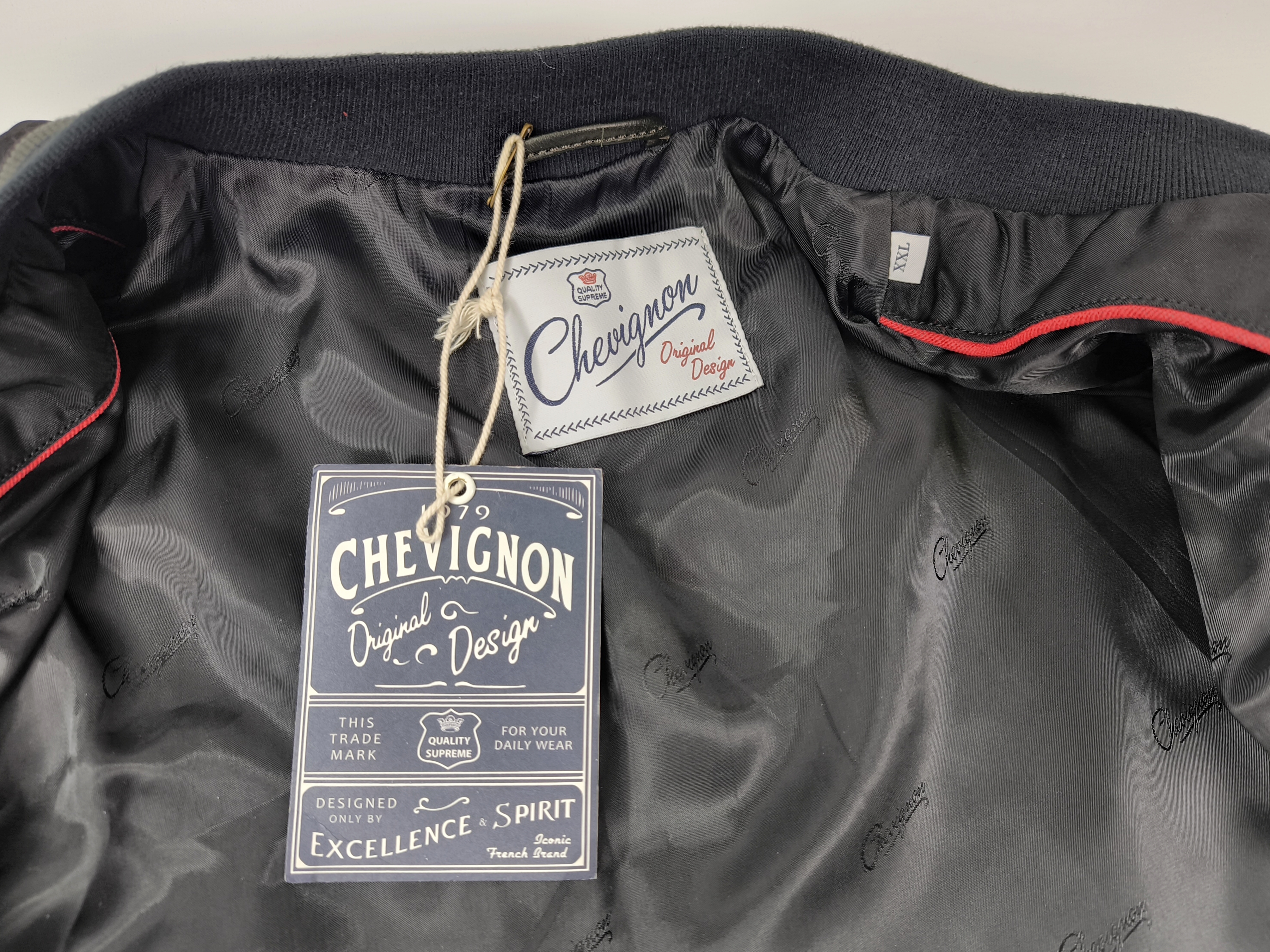 Chevignon Jacke Baseball- / College Gr. XXL (XL) Exclusively mit Lederärmeln neu
