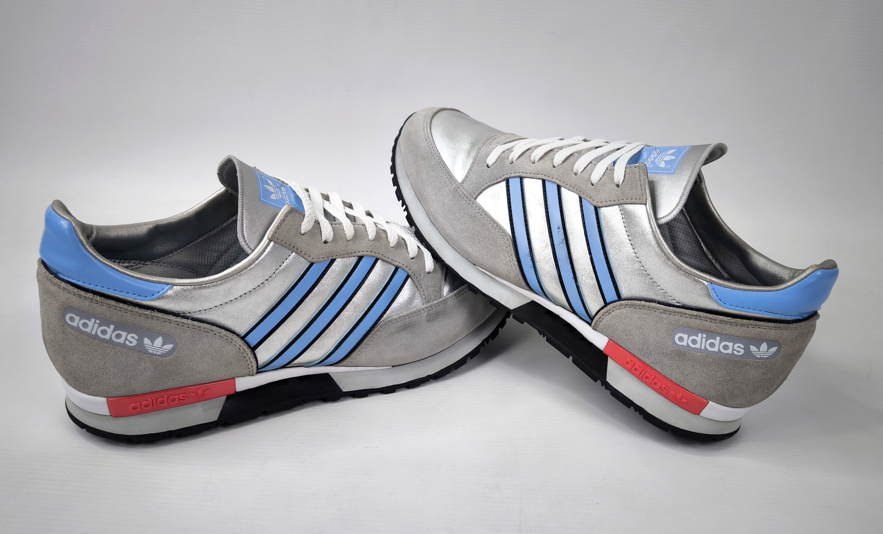 adidas Phantom Schuhe EUR 46 - UK 11 silber hellblau aus 2013 Q34304 micropacer