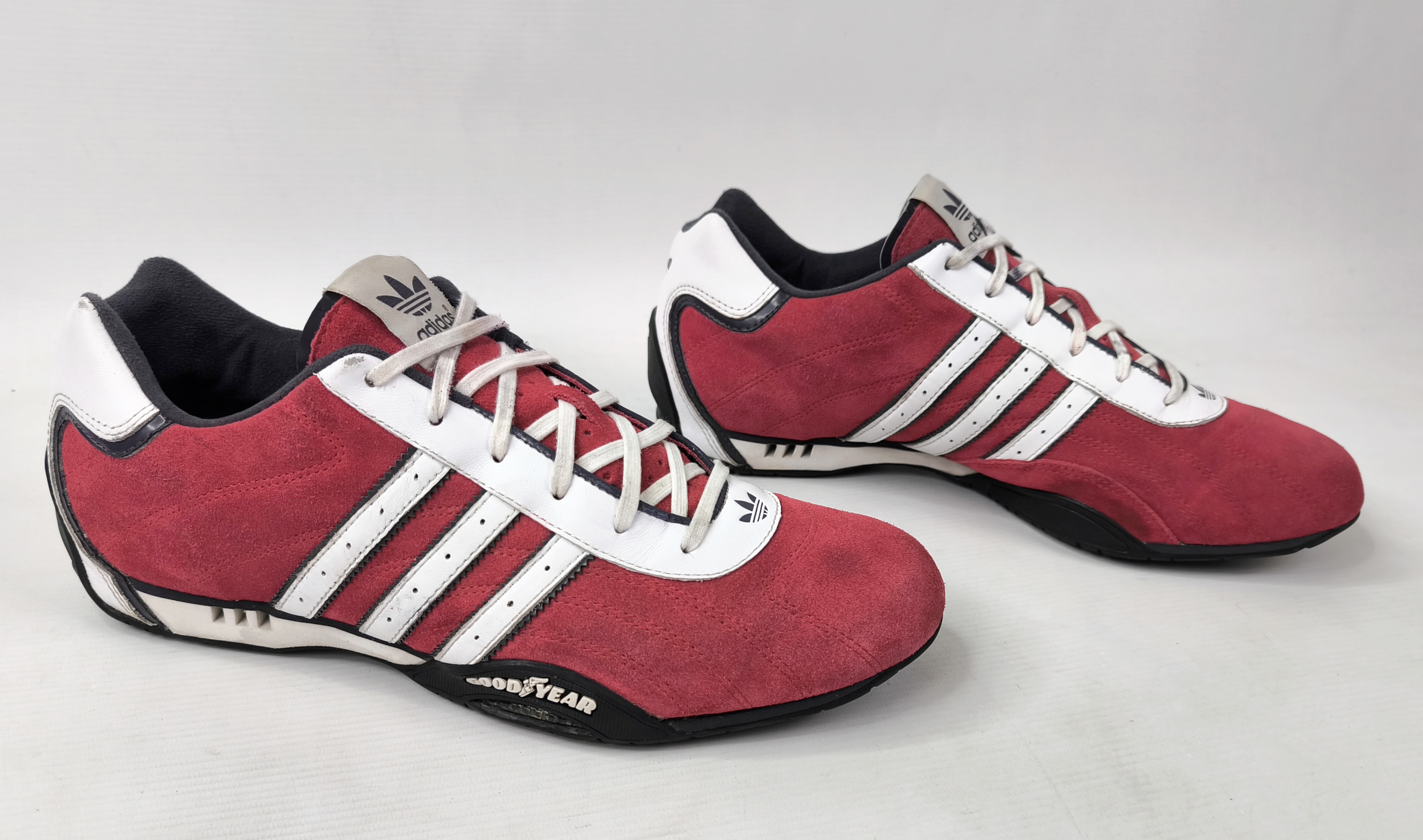 adidas Adi Racer Low Schuhe EUR 44 2/3 UK 10 Wildleder rot 133599 aus 2005