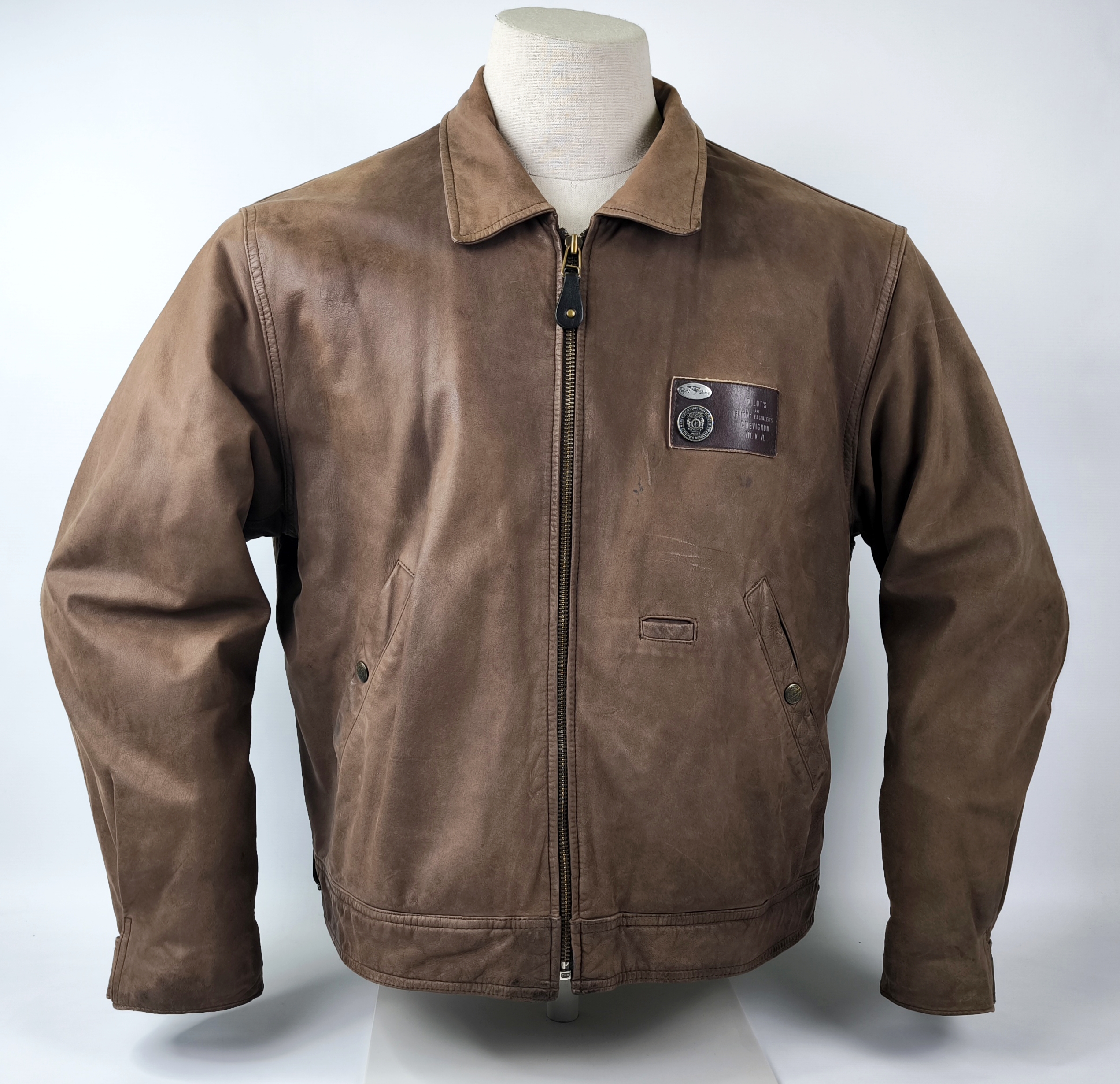 Chevignon Lederjacke Pilots Nappa Skipper Gr. XXL (L/XL) Flying Wear vintage 80s