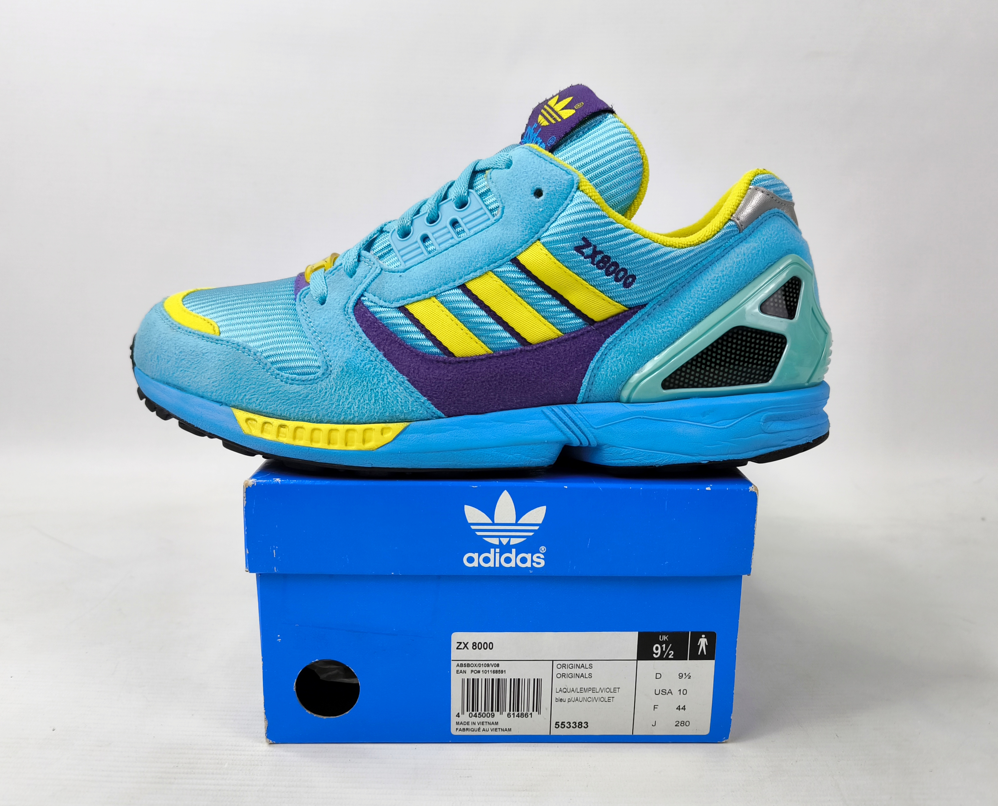 adidas ZX 8000 Aqua Schuhe EUR 44 UK 9.5 Torsion 553383 aus 2009