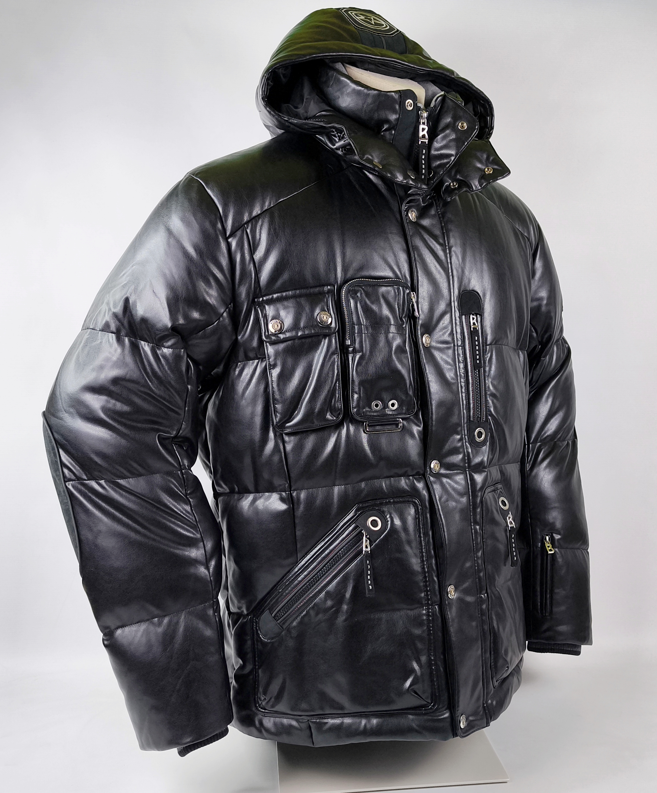 Bogner Skijacke Daunenjacke Tech Leder EU 56 (XXL) schwarz Herren Luxus Jacke