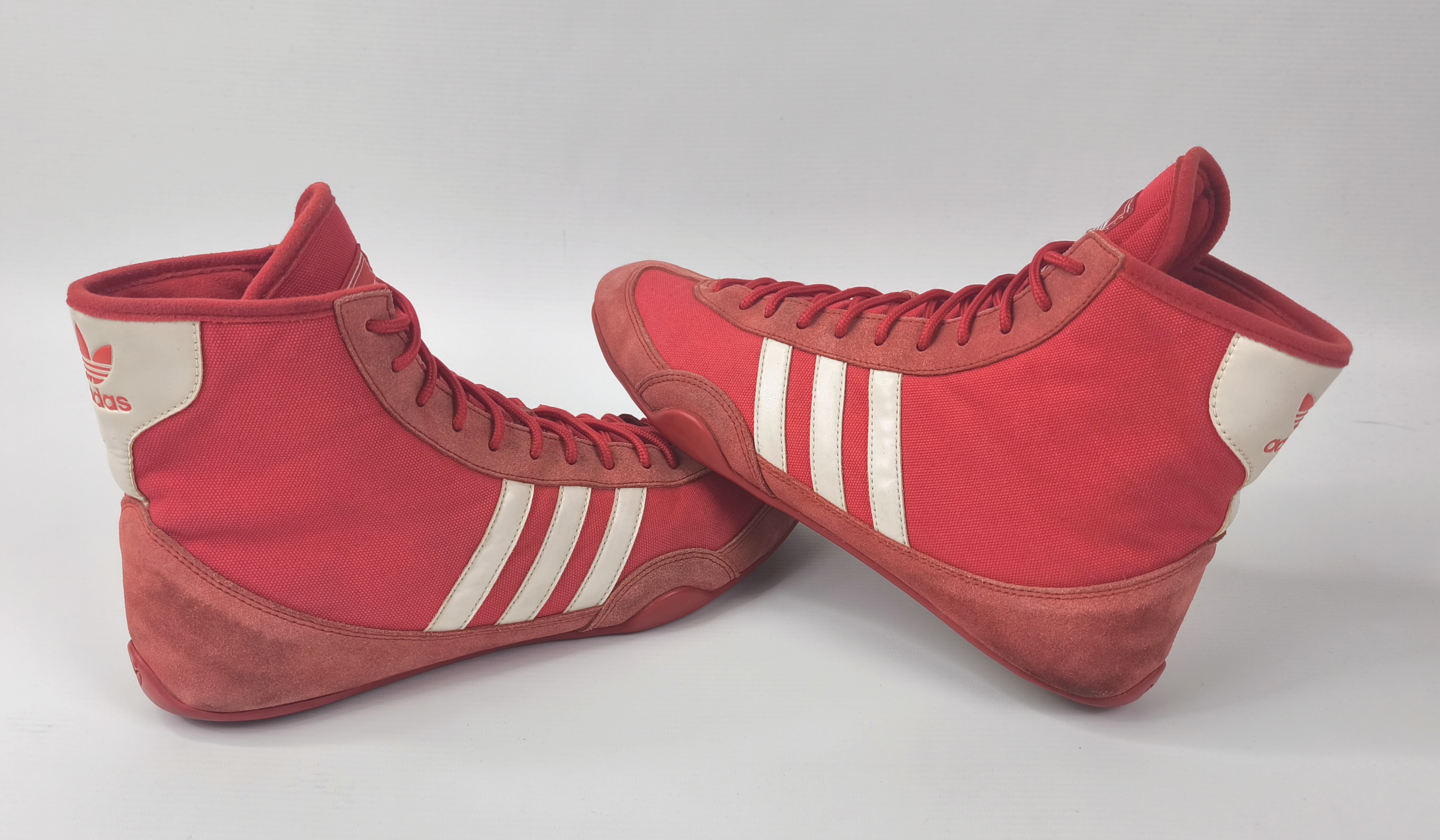 adidas Wrestling Schuhe Canvas rot 2003 EUR 43 1/3 UK 9 combat 038678