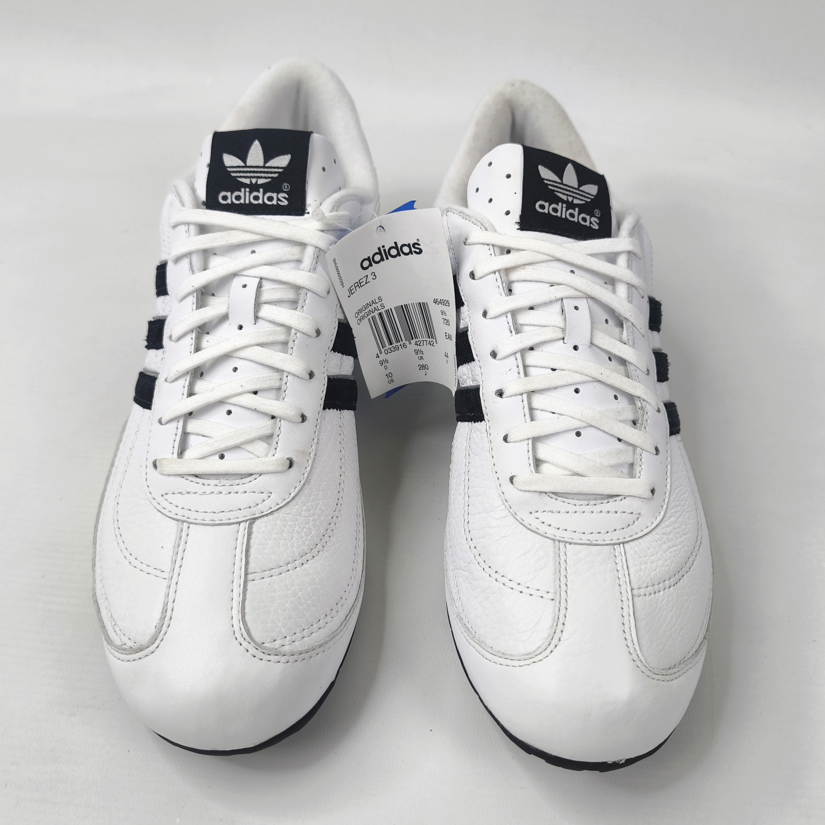 adidas Jerez 3 Schuhe EUR 44 UK 9.5 schwarz weiß Leder 464929 aus 2006