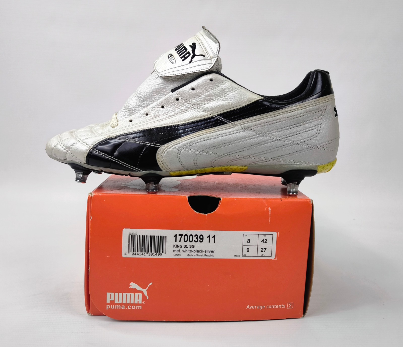 Puma King SL SG Fussball-Schuhe Eur 42 / UK 8 Made in Slovak Republic 170039