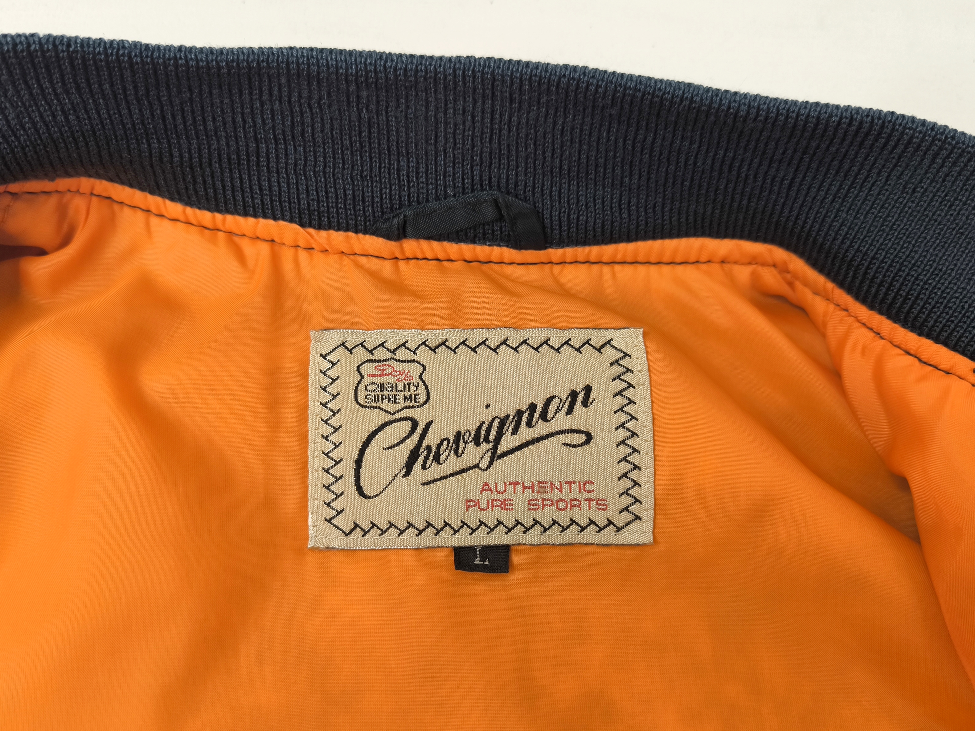 Chevignon Jacke Bomberjacke Gr. L (M) dunkelblau vintage 90s