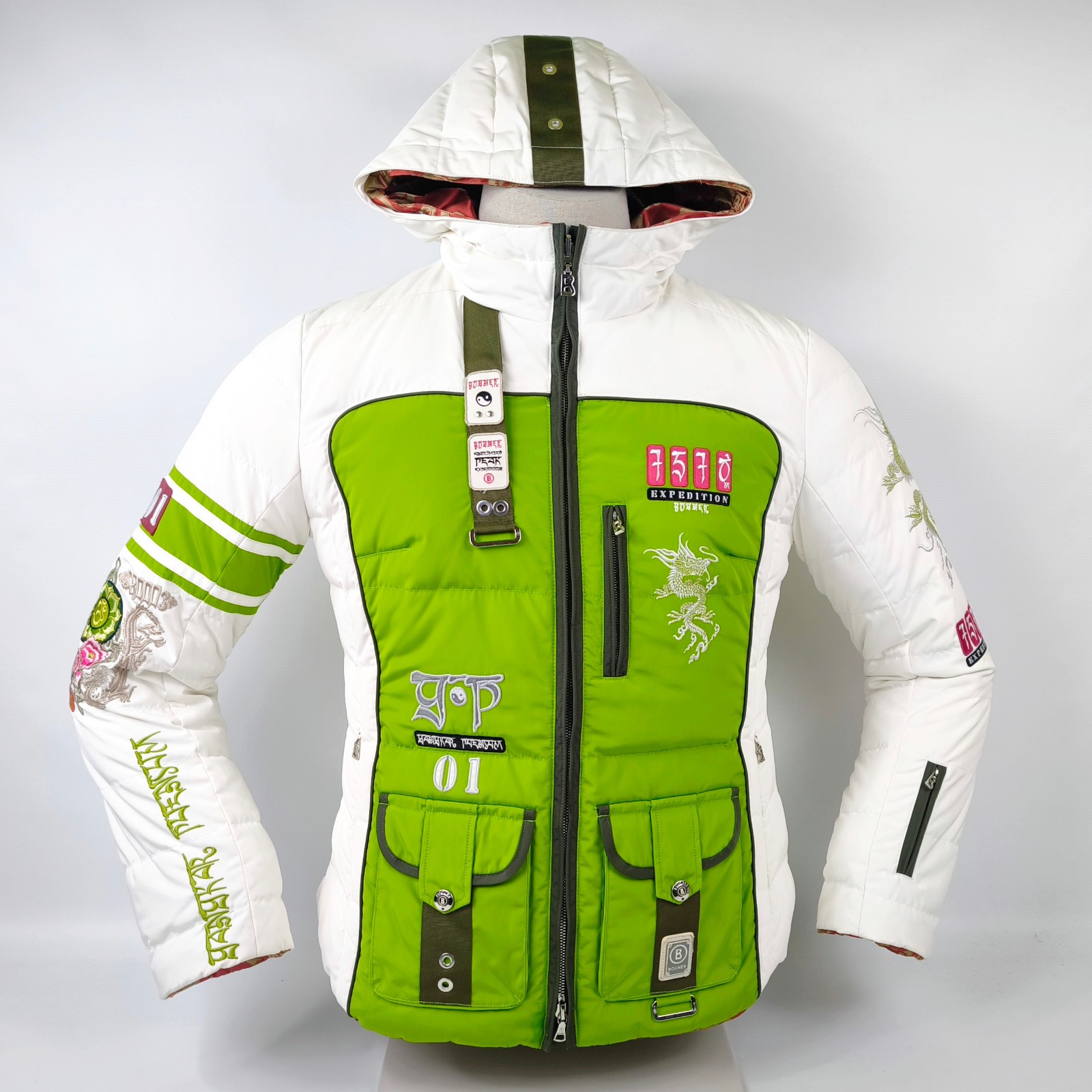 Bogner Skijacke / Daunenjacke Gr. 42 (L) Wendejacke beidseitig tragbar traumhaft