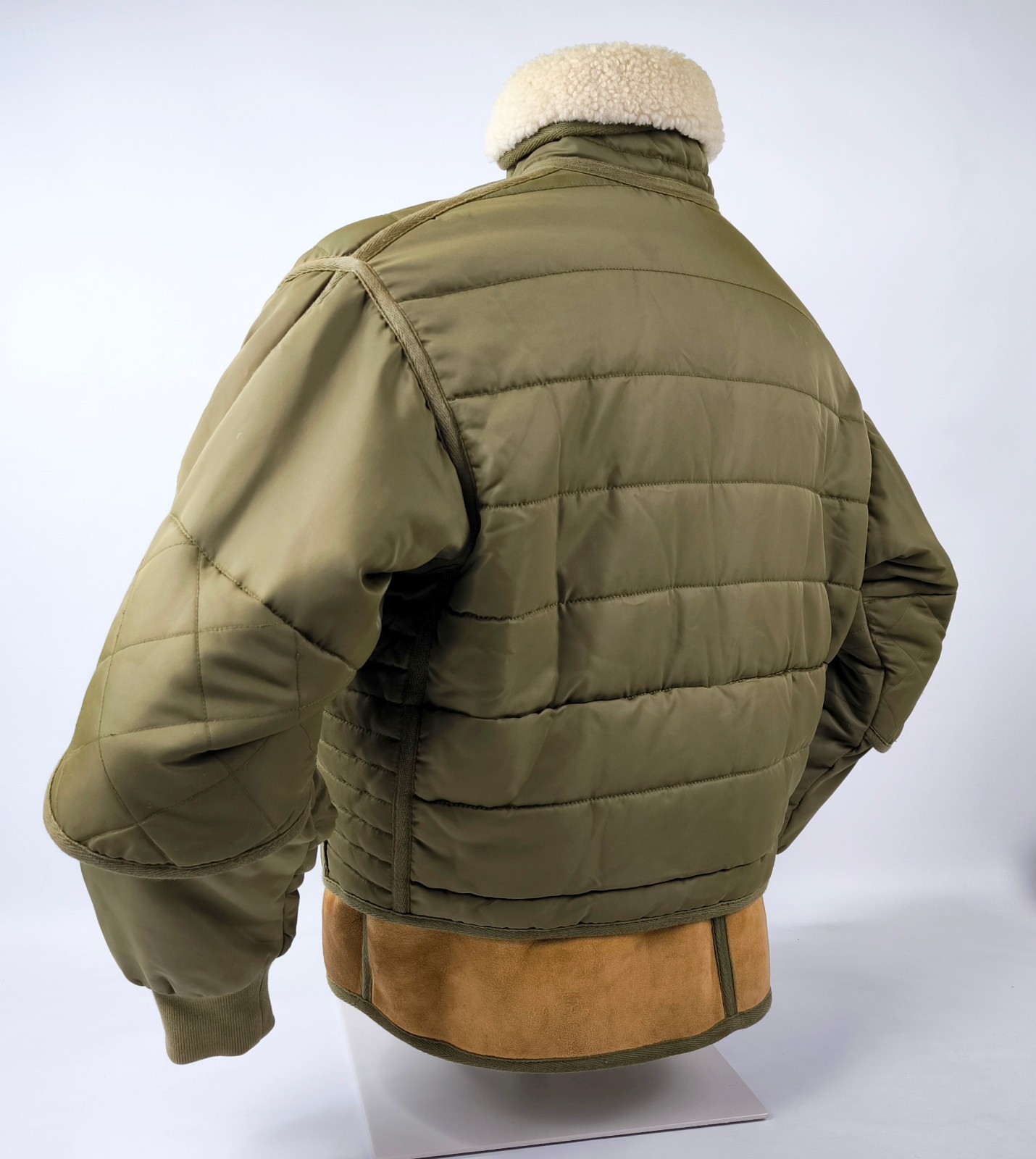 Chevignon Jacke Cosmo grün Gr. M Lammleder Bund Cosmos