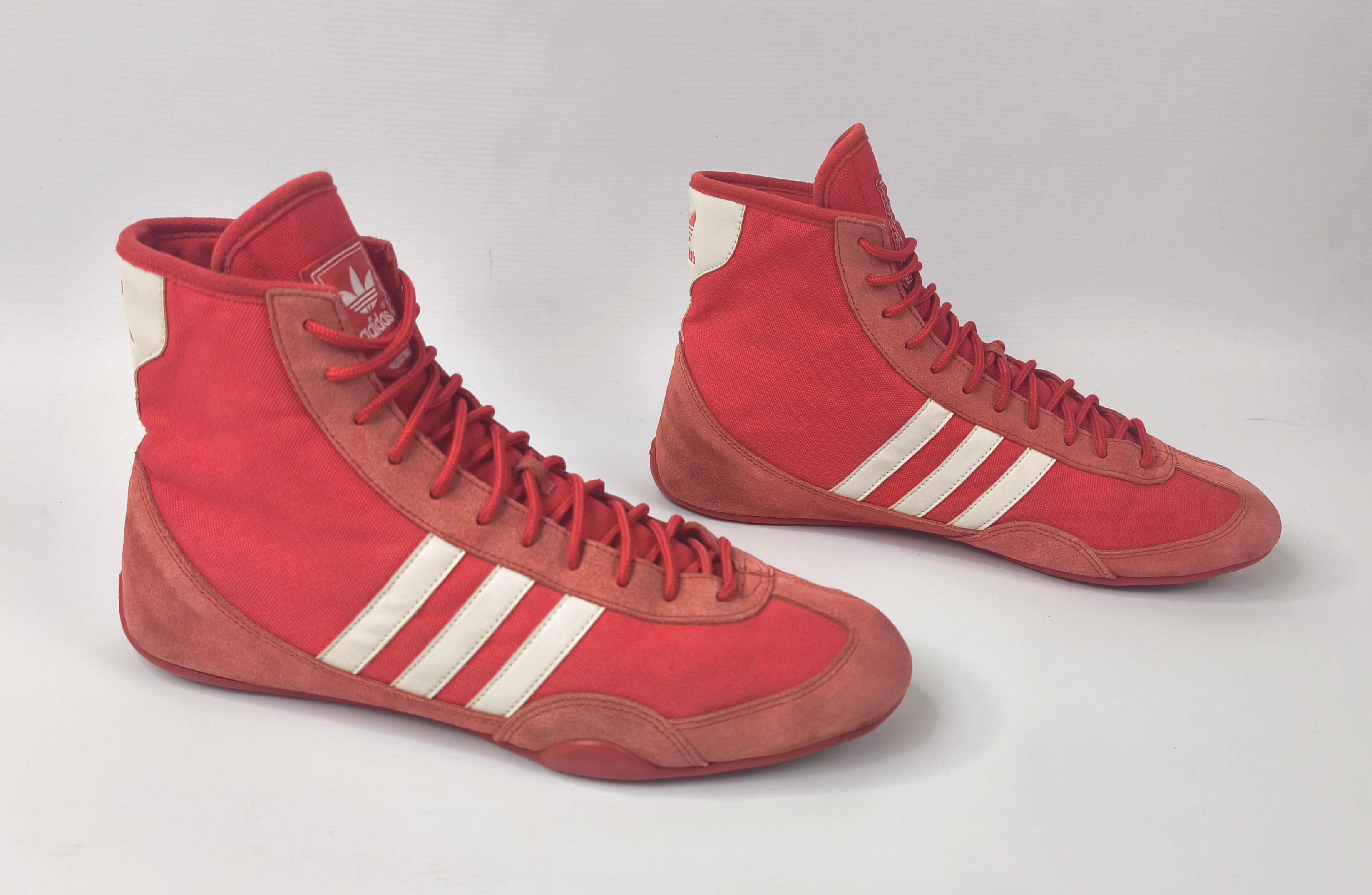 adidas Wrestling Schuhe Canvas rot 2003 EUR 43 1/3 UK 9 combat 038678