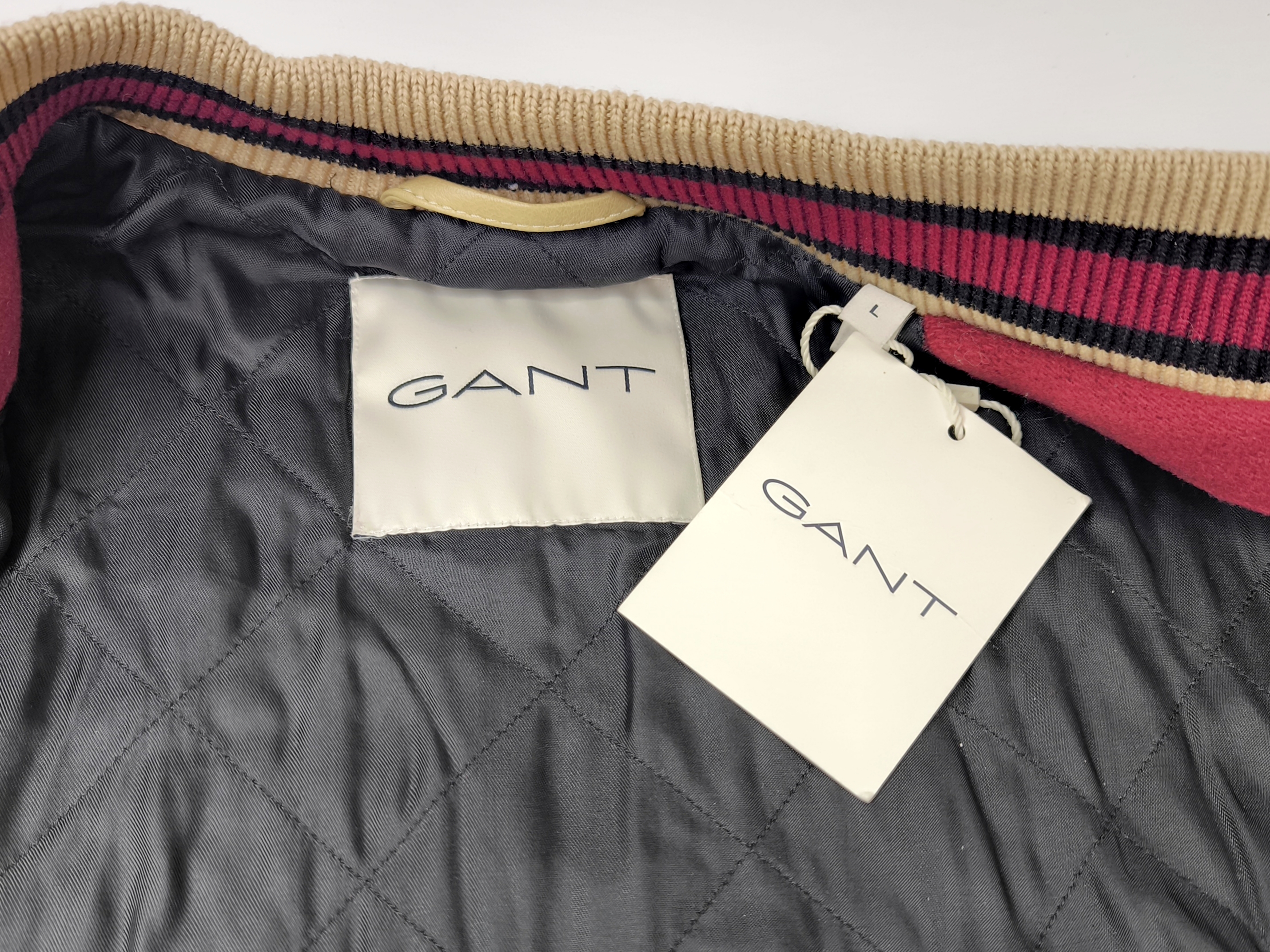 Gant Padded Mix Varsity Jacket Gr. L (XL) College Baseball Jacke Plumped Red neu