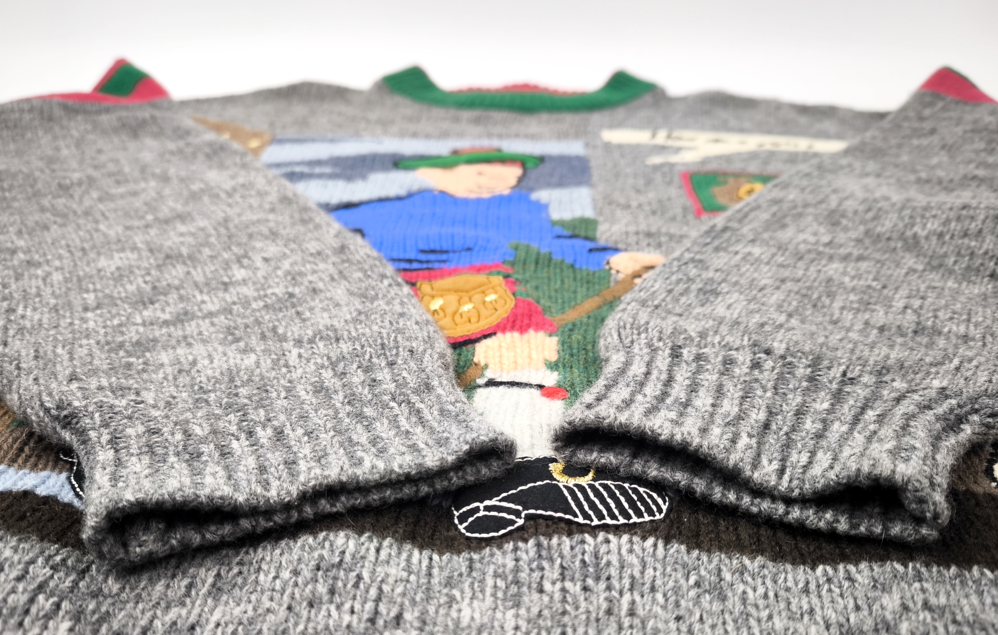 Iceberg JC de Castelbajac Strick Pullover Gr. L/XL Tim und Struppi Italy 90s