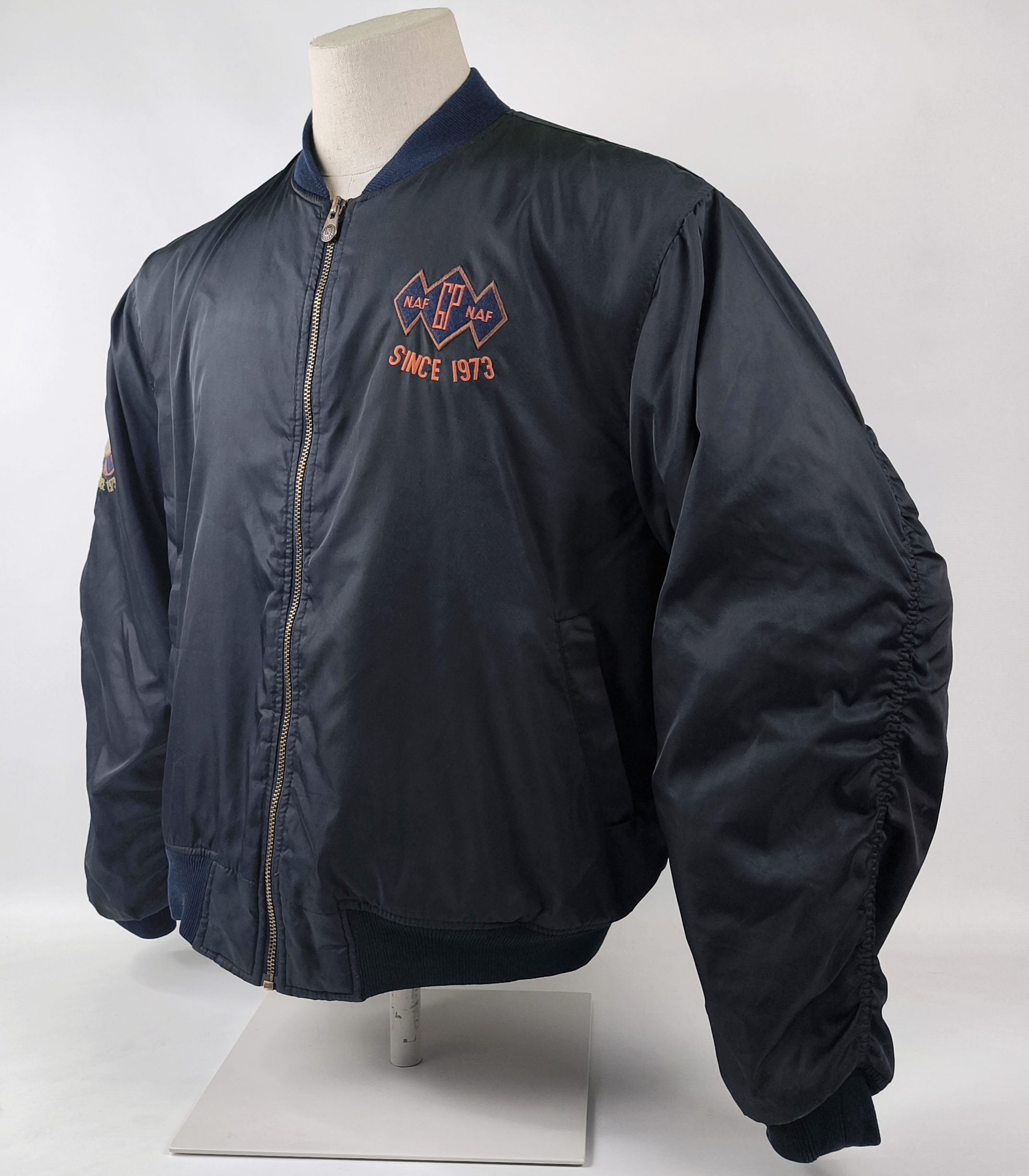 Naf Naf Jacke schwarz ASNN Gr. T2 (XL) Bomberjacke vintage 80s 90s