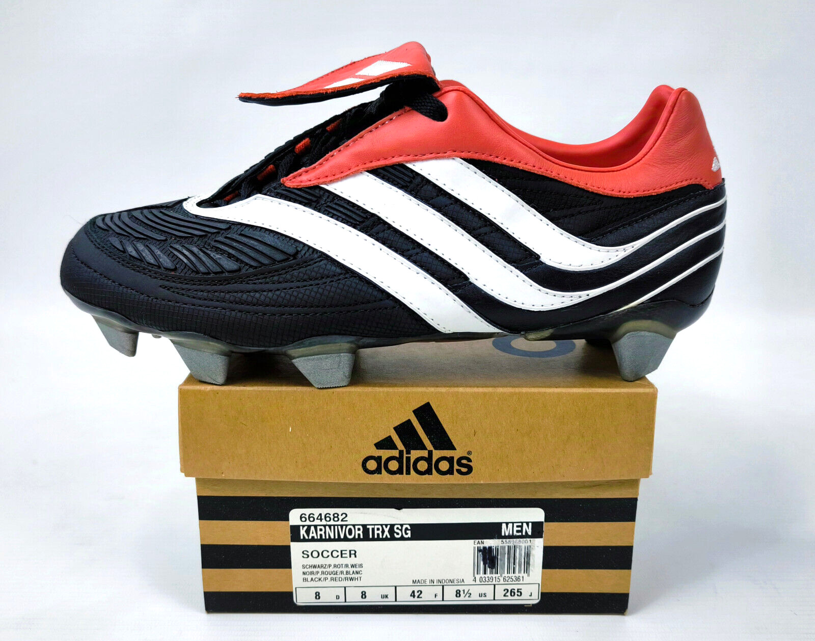 adidas Predator Karnivor TRX SG Gr. EUR 42 / UK 8 664682 aus 2000 BNIB