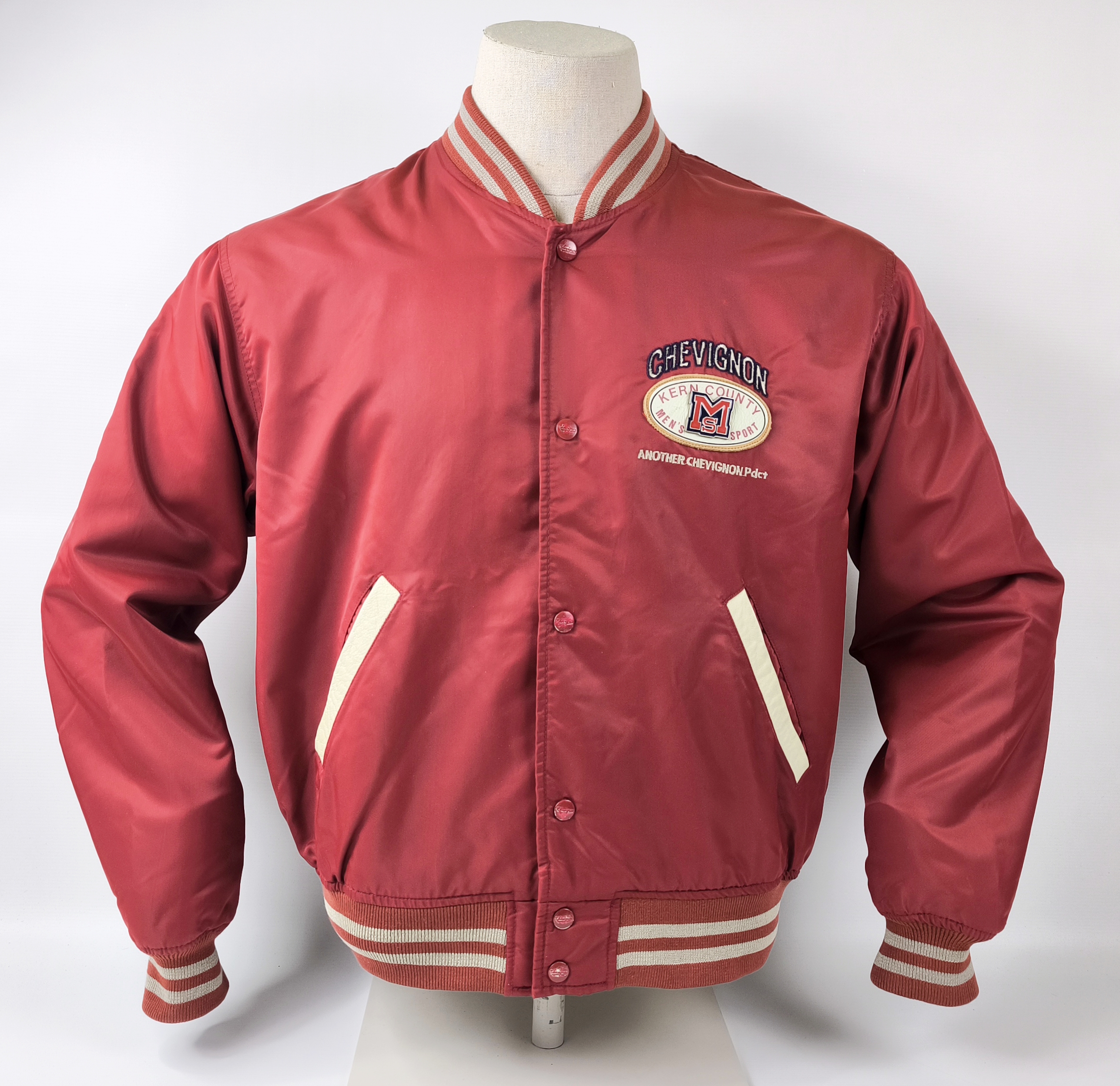 Chevignon Jacke Kern County Men`s Sports Gr. XL (L) rot vintage 90s Rückenlogo