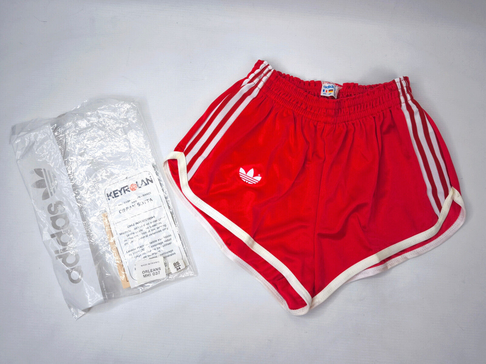 adidas Glanz Shorts 80`s Nylon Gr. 48 (D5) M Sporthose Ventex vintage sprinter