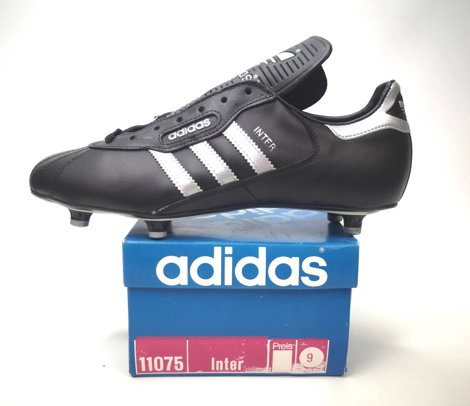 adidas Fussball Schuhe Inter Gr. EUR 43 1/3 / UK 9 vintage 80er West Germany