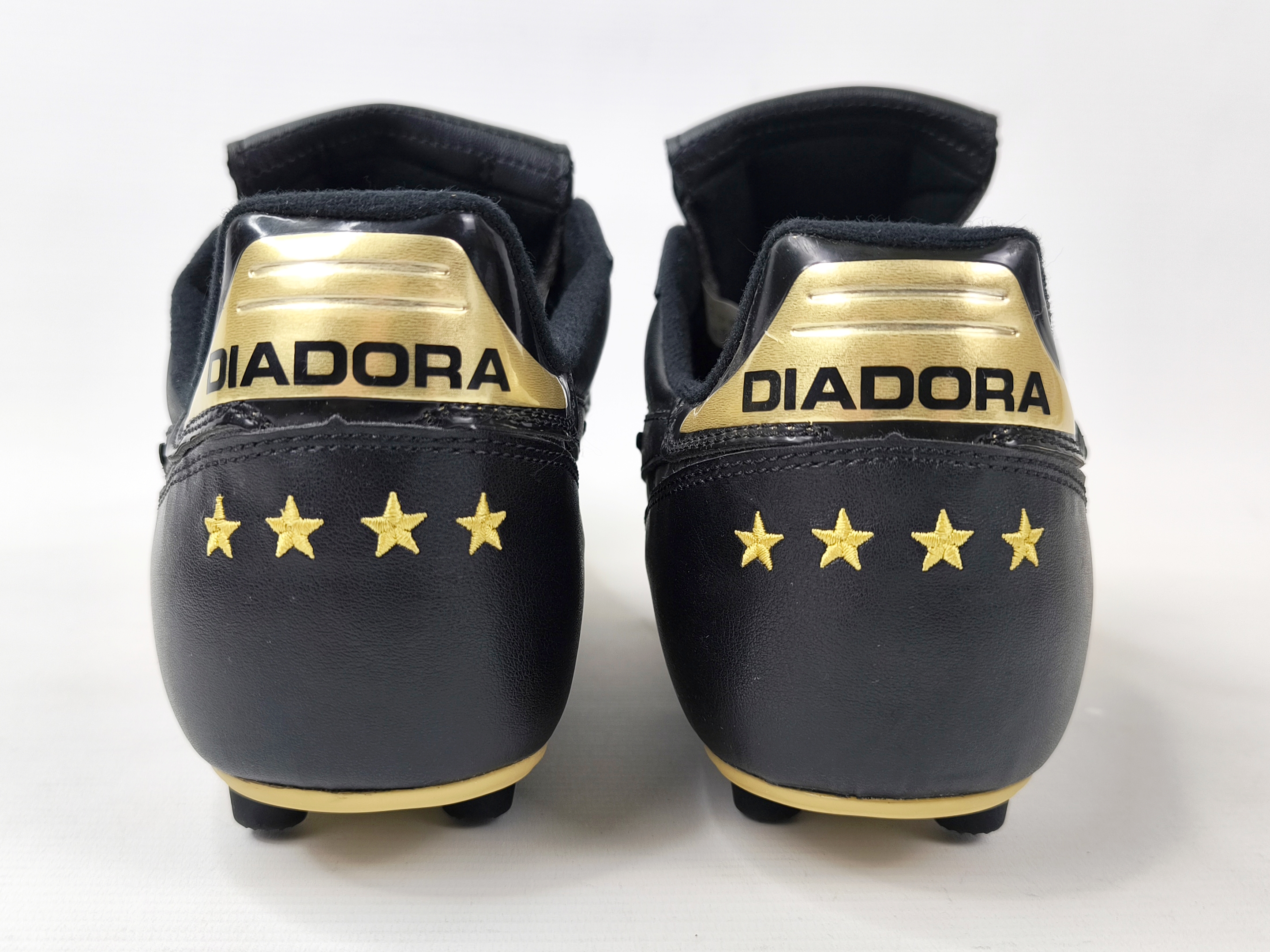 Diadora Brasil Gold R MD PU Fussball Schuhe EUR 46 / UK 11.5 schwarz gold 148504