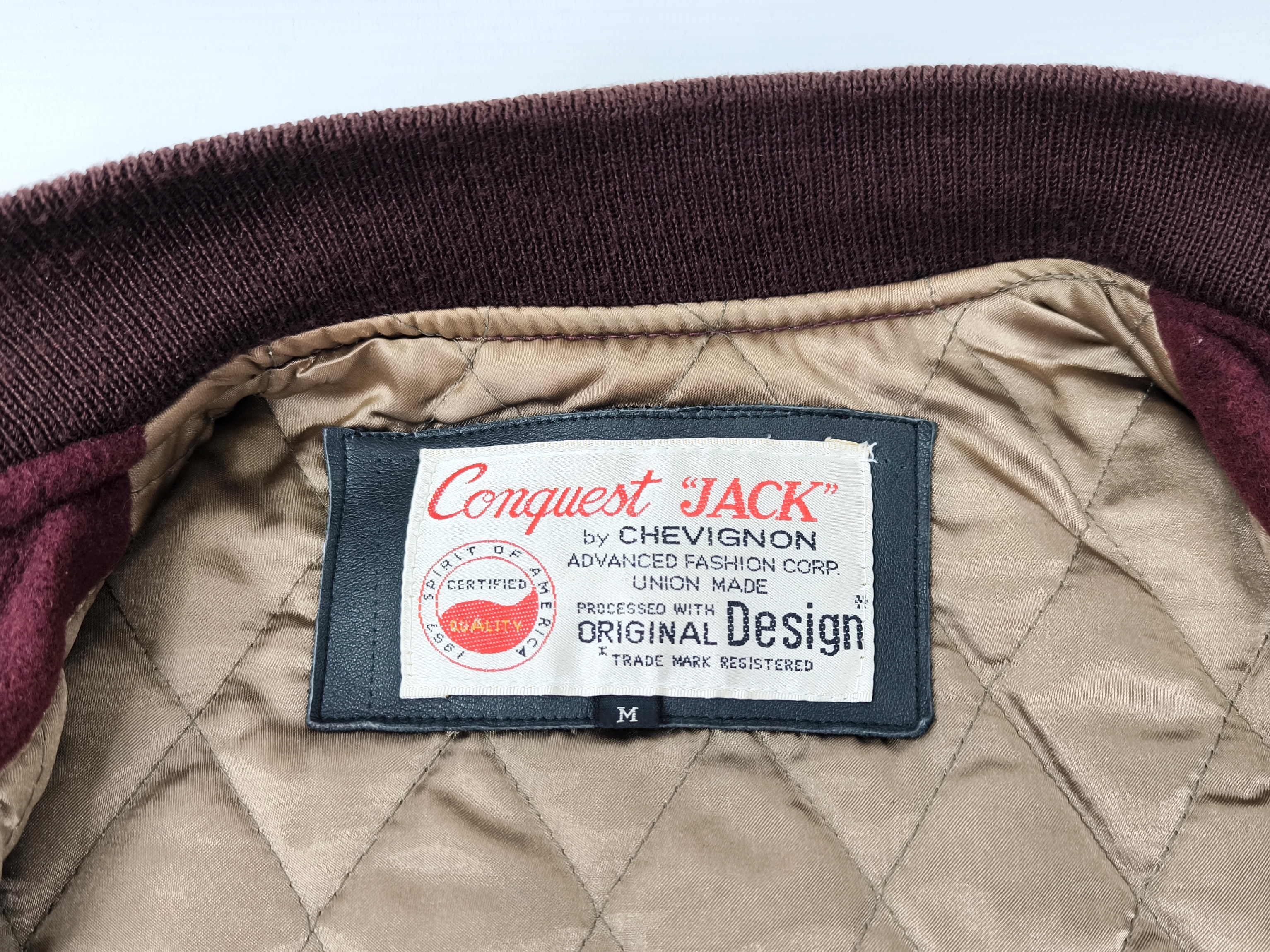 Chevignon Jacke Conquest MC 57 Roadster`s weinrot Gr. M Wolle vintage 80s 90s