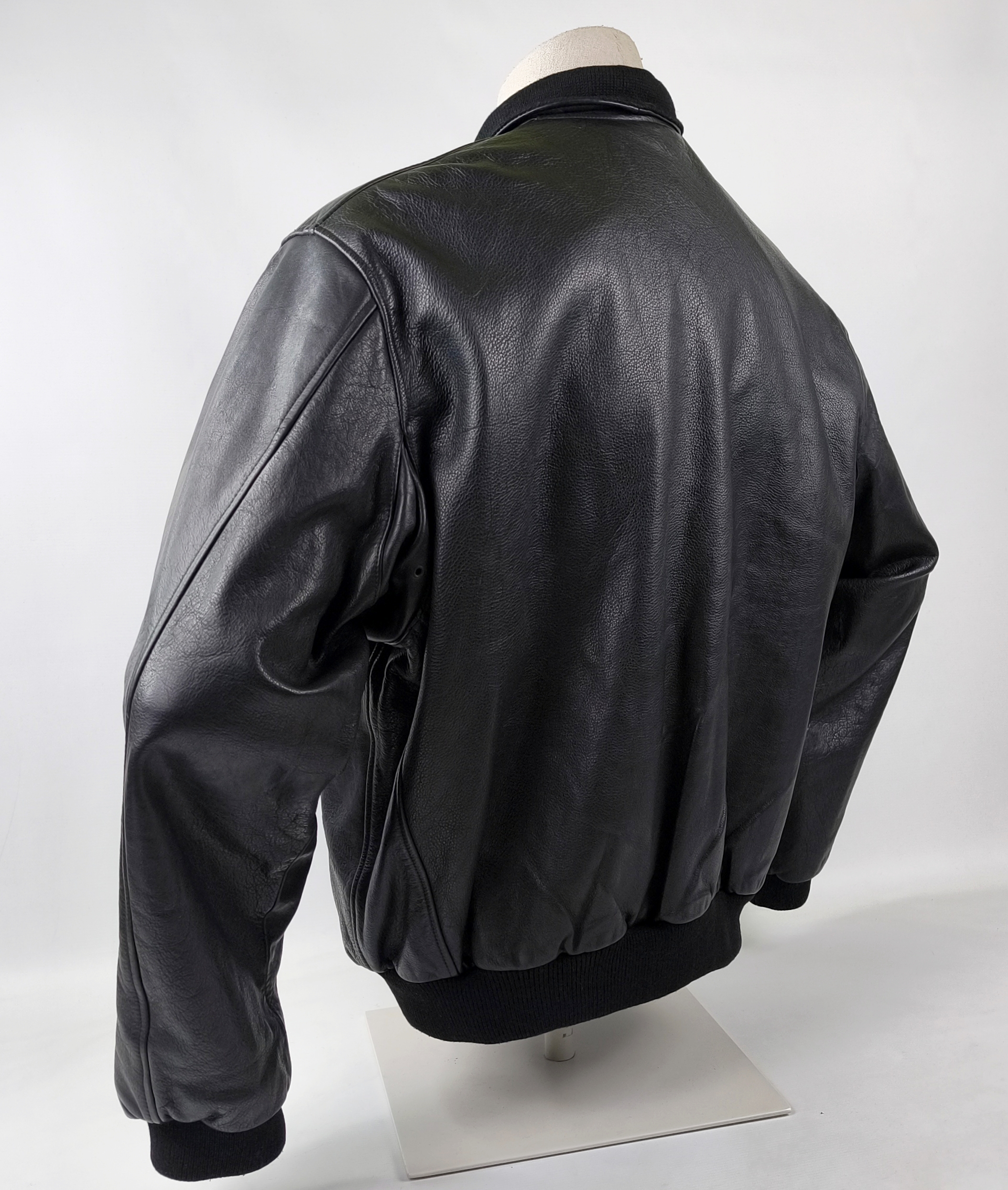 Chevignon Lederjacke Port Avion schwarz Gr. XXL (XL) vintage Porte 80s 90s