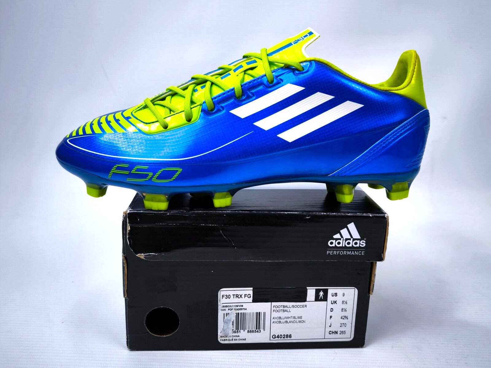 adidas Fussball Schuhe F50 F30 TRX FG 2011 Gr. EUR 42 2/3 / UK 8.5 G40286