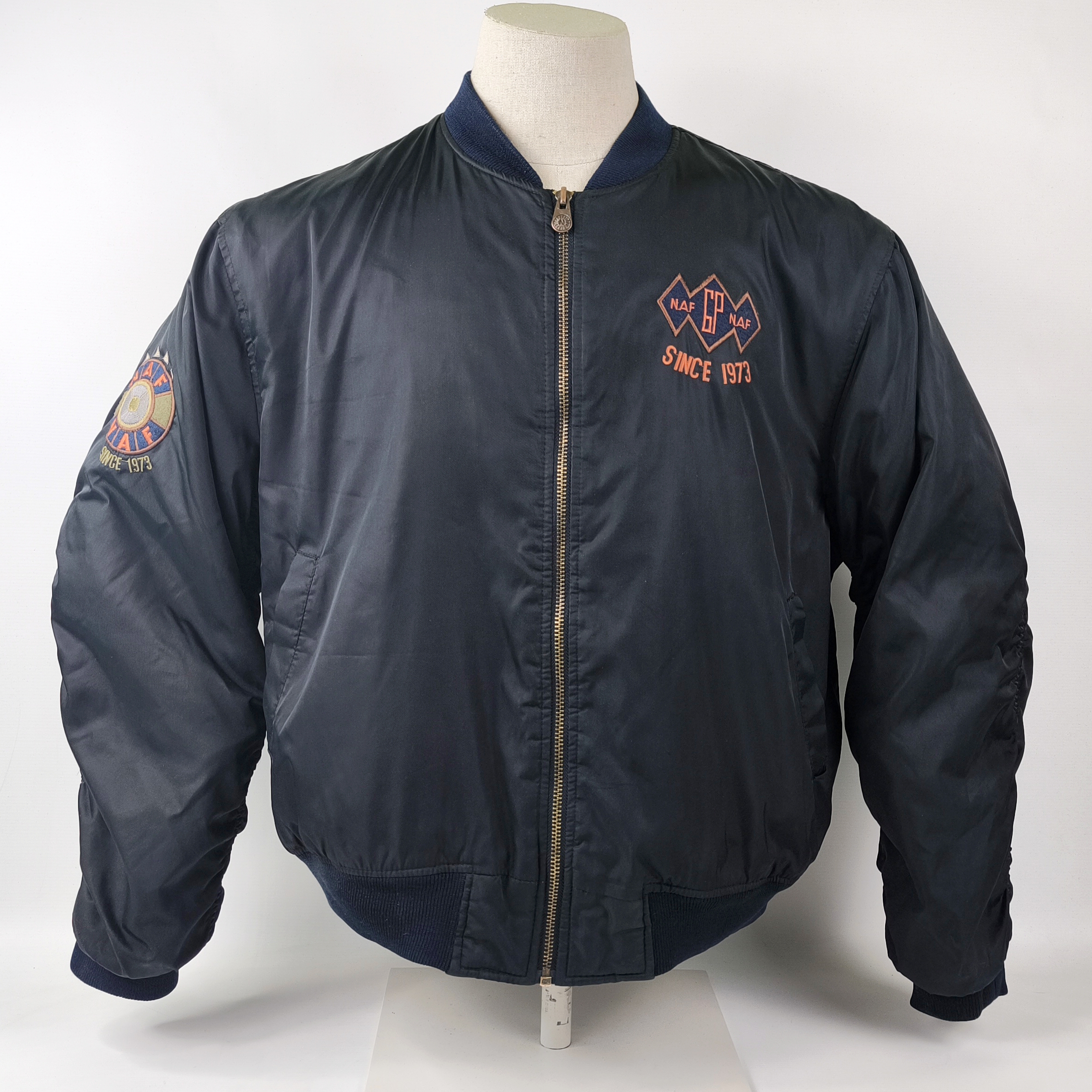 Naf Naf Jacke schwarz ASNN Gr. T2 (XL) Bomberjacke vintage 80s 90s