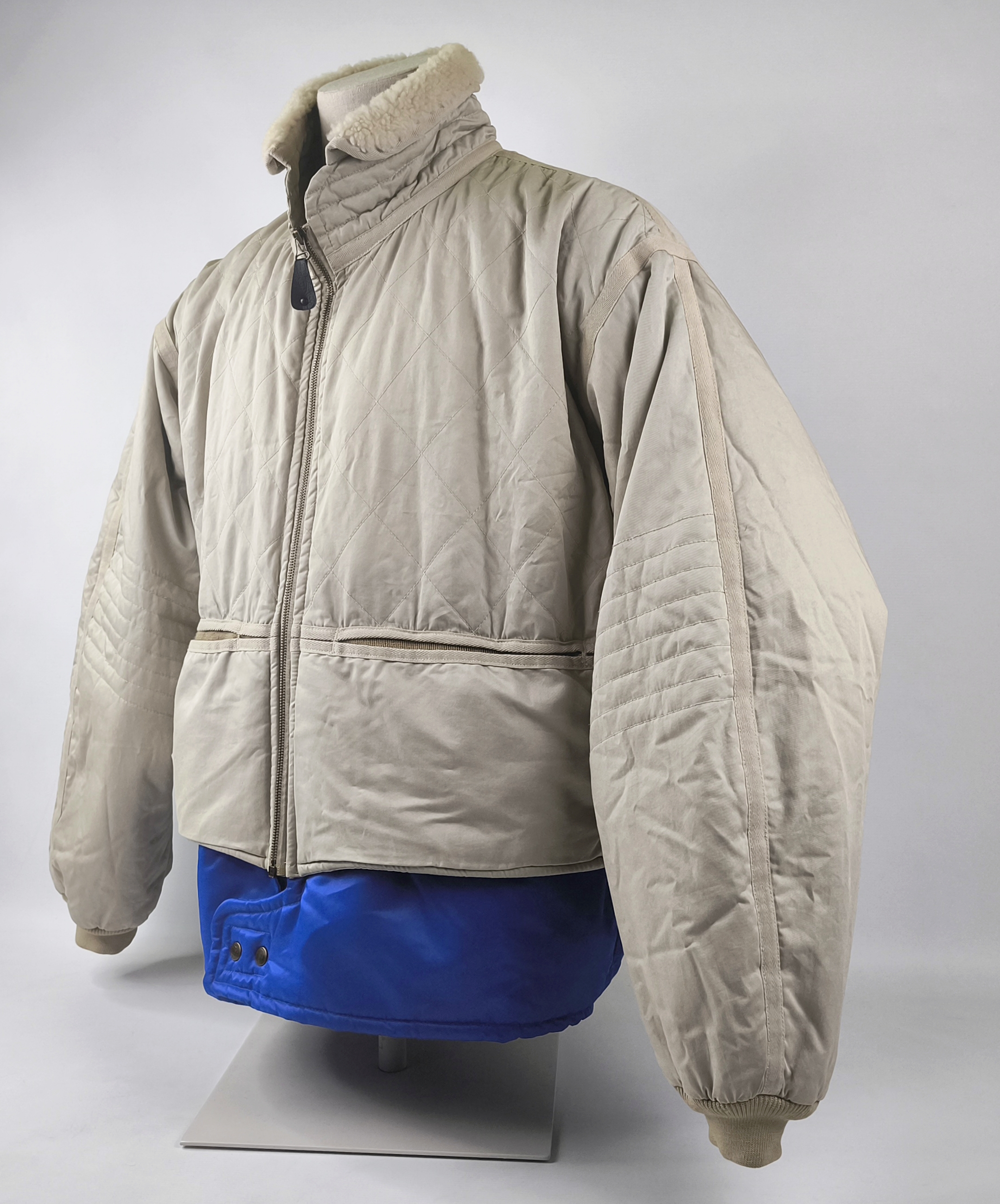 Chevignon Jacke Cosmos natur royalblau Gr. XL (XXL) Marine Stock Jacket vintage