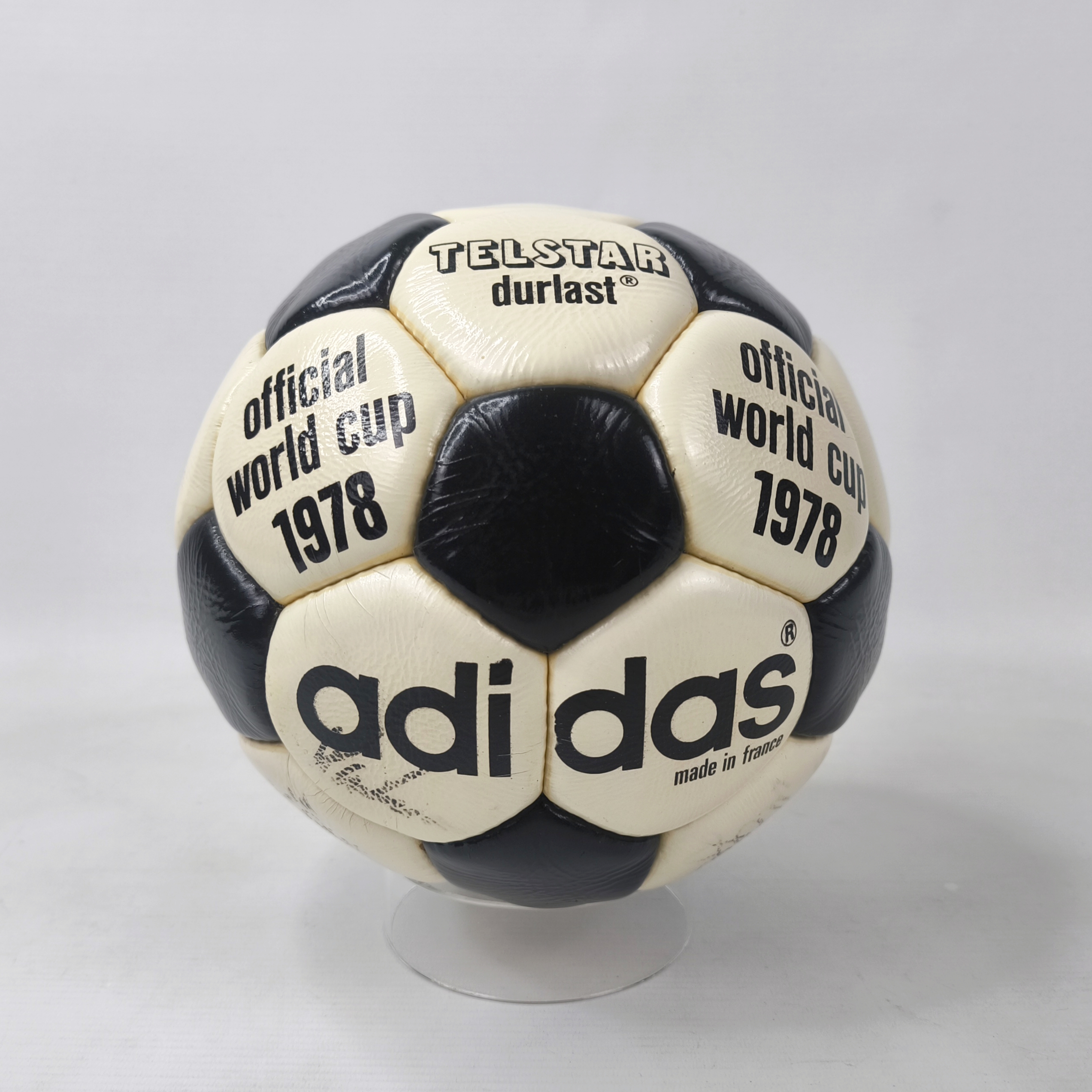 adidas Fussball Telstar Durlast Official World Cup 1978 Made in France Ball