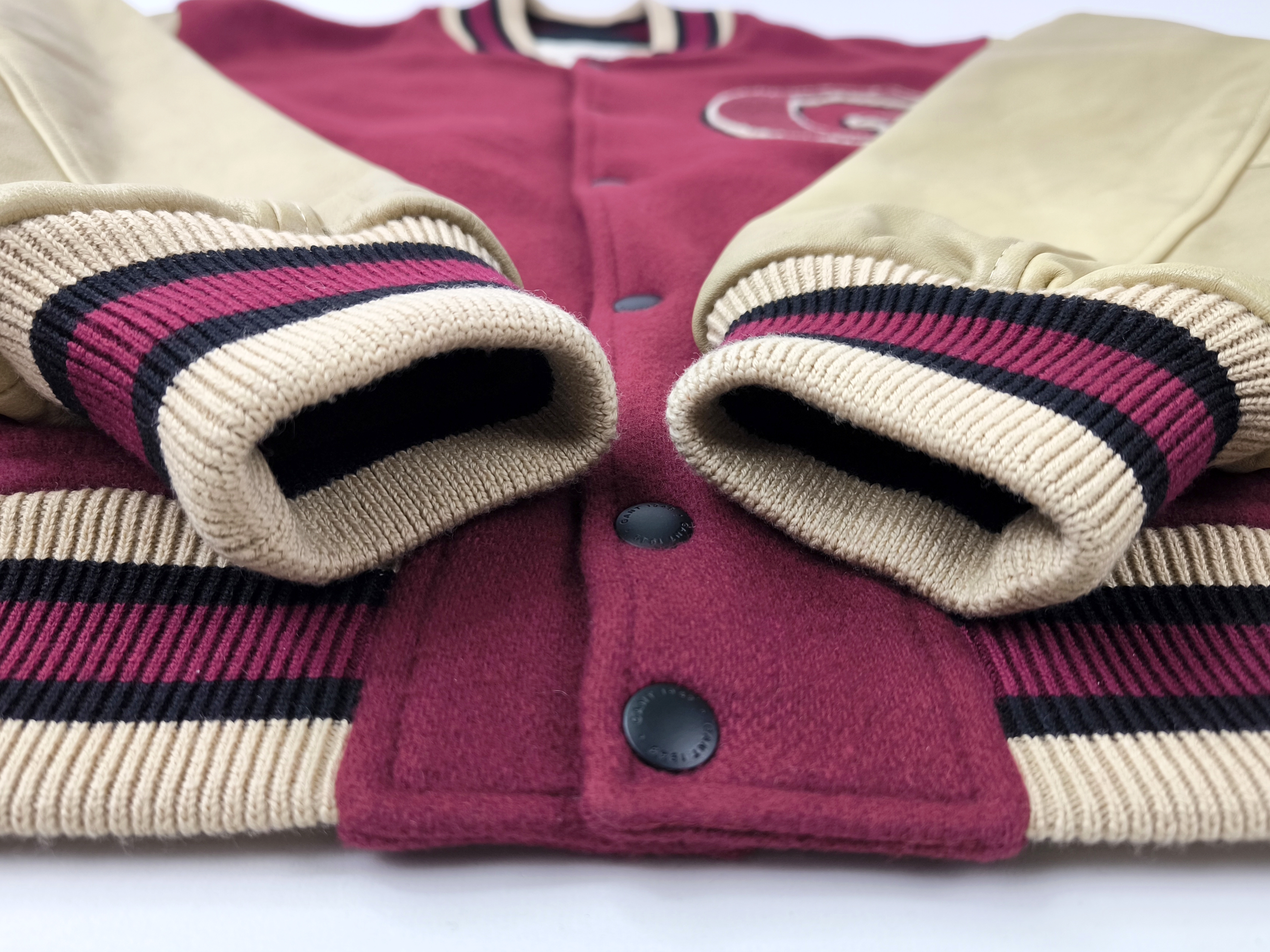 Gant Padded Mix Varsity Jacket Gr. L (XL) College Baseball Jacke Plumped Red neu