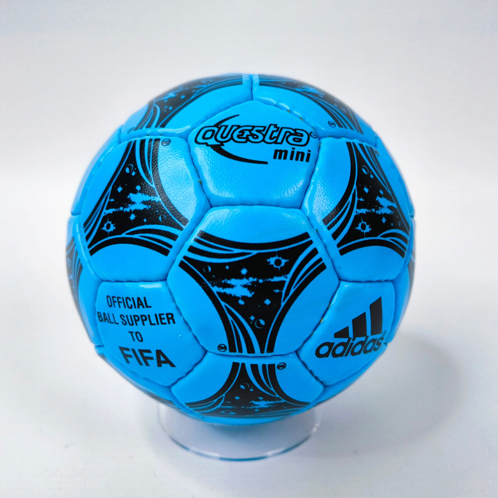 adidas Fußball Miniball Questra blau 90´s Größe 0 mini ball official