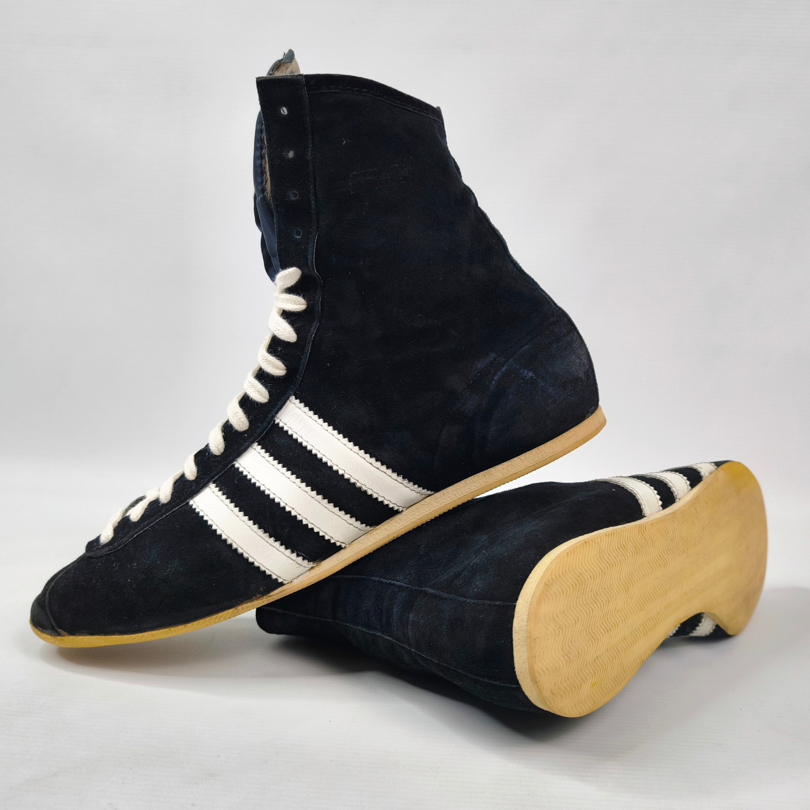 adidas Box Schuhe Fight 70s EUR 43 1/3 / UK 9 West Germany vintage Boxschuhe