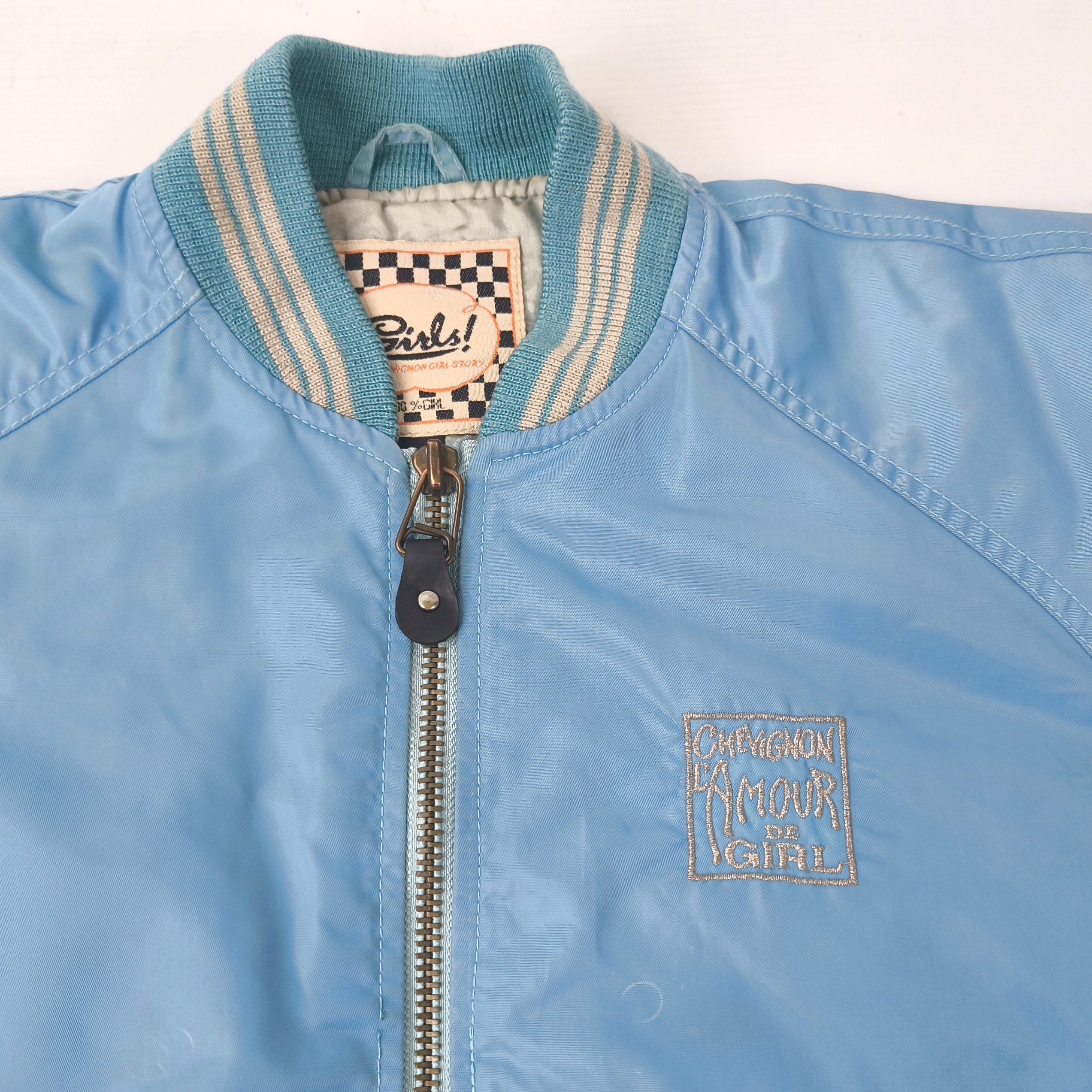 Chevignon Jacke Damen L´AMOUR DE GIRL hellblau Gr. M (S) vintage 90s
