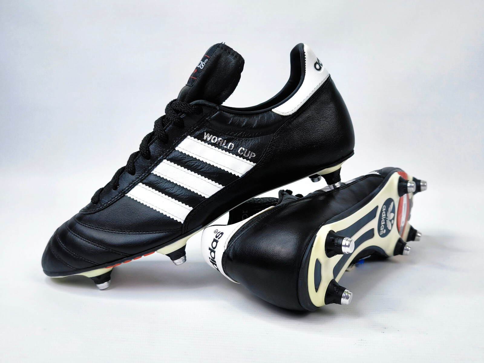adidas World Cup SG Fussball Schuhe schwarz UK 8 Made in Germany 011040 neu