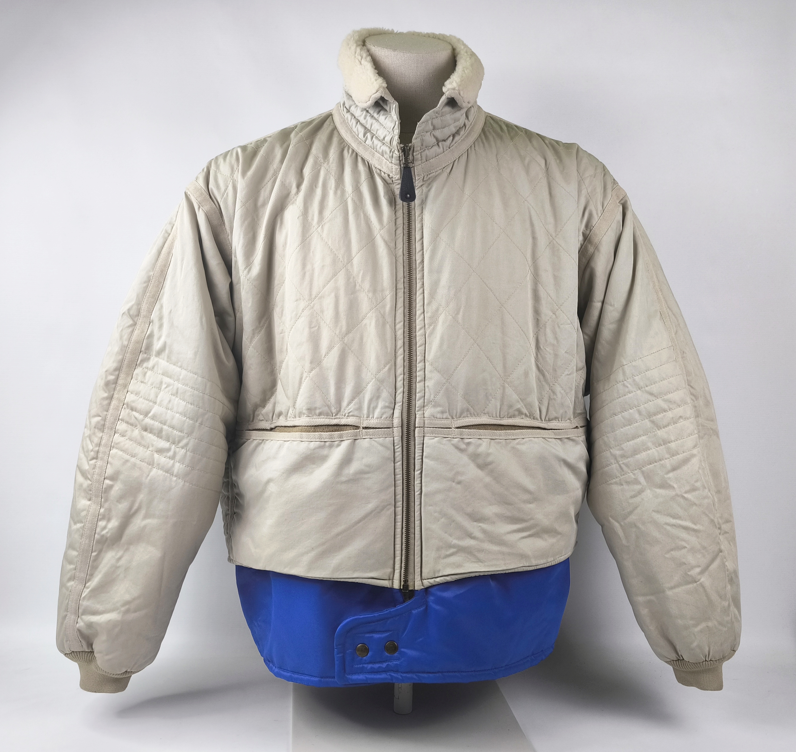 Chevignon Jacke Cosmos natur royalblau Gr. XL (XXL) Marine Stock Jacket vintage