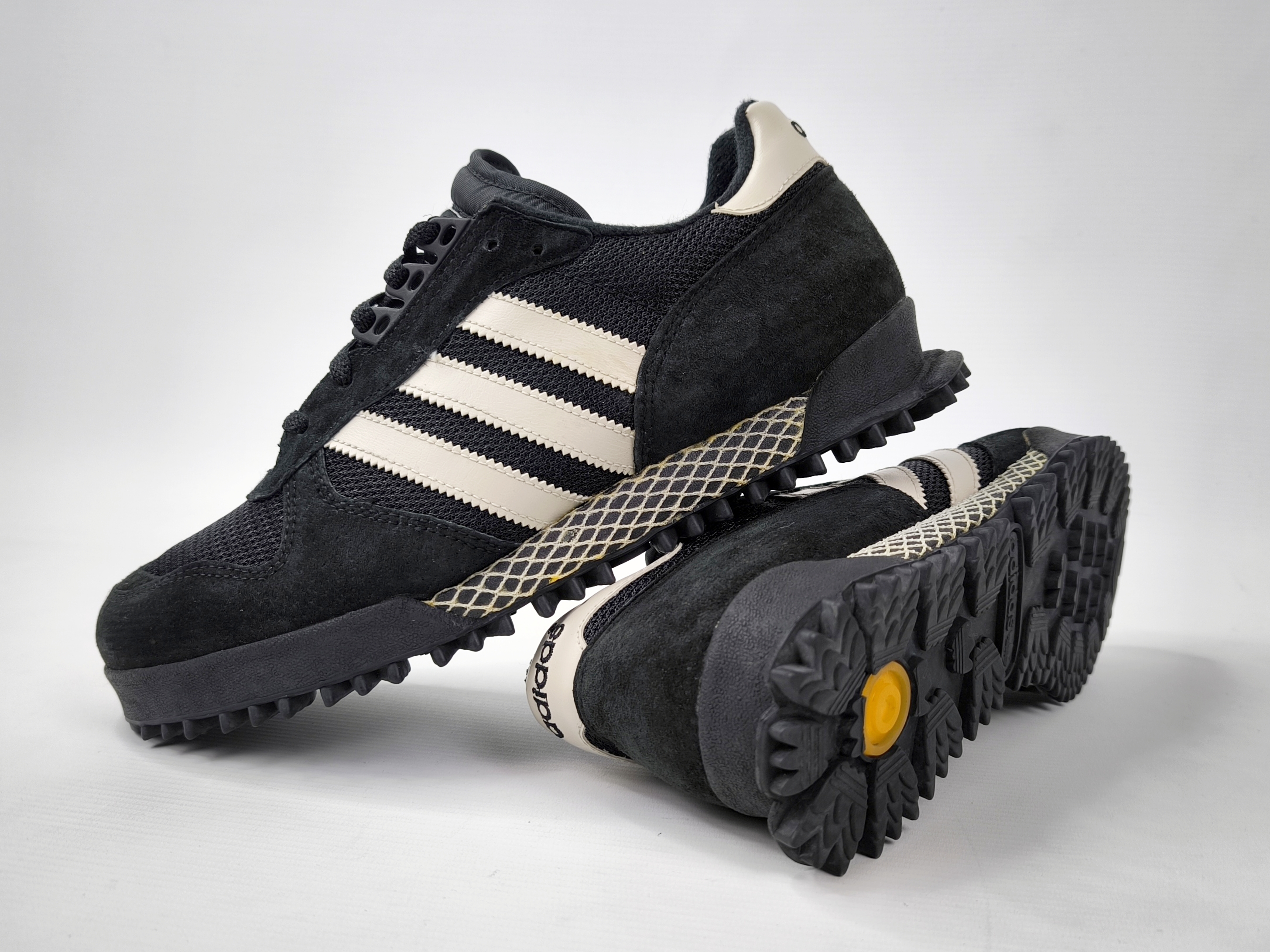 adidas Marathon TR Trainer Schuhe Eur 43 1/3 - UK 9 aus 1994 Made in Korea 3325