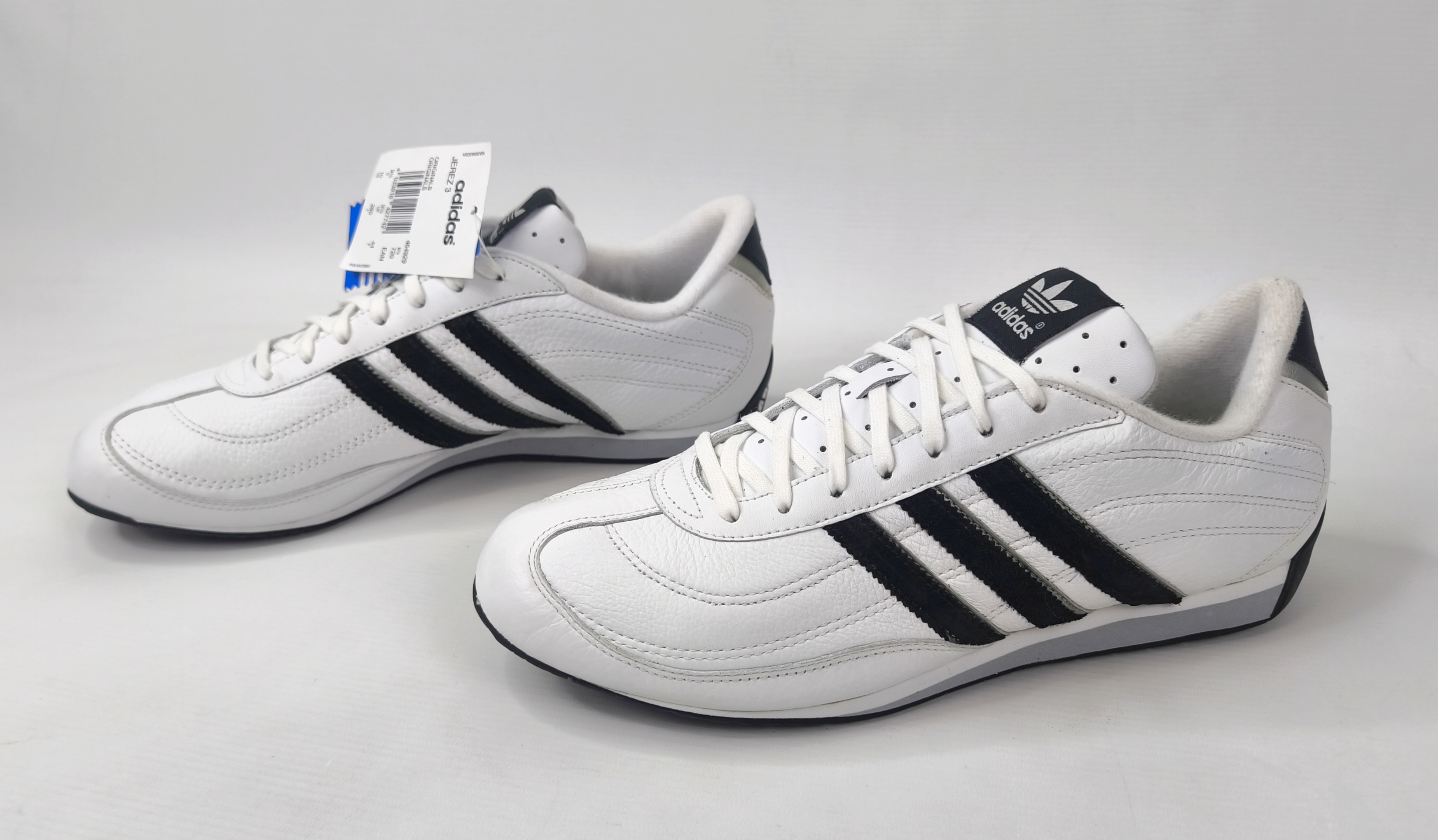 adidas Jerez 3 Schuhe EUR 44 UK 9.5 schwarz weiß Leder 464929 aus 2006