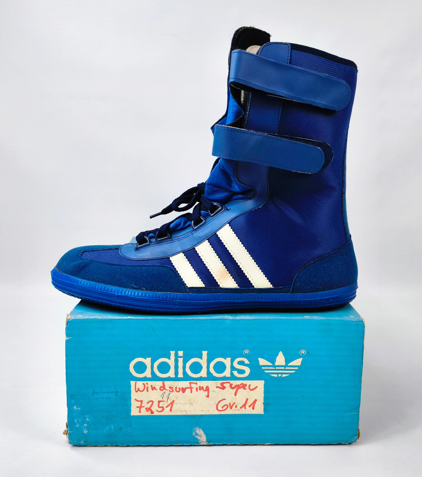 adidas Windsurfing Super Schuhe 80s Gr. 46 / UK 11 vintage Made in Yugoslavia
