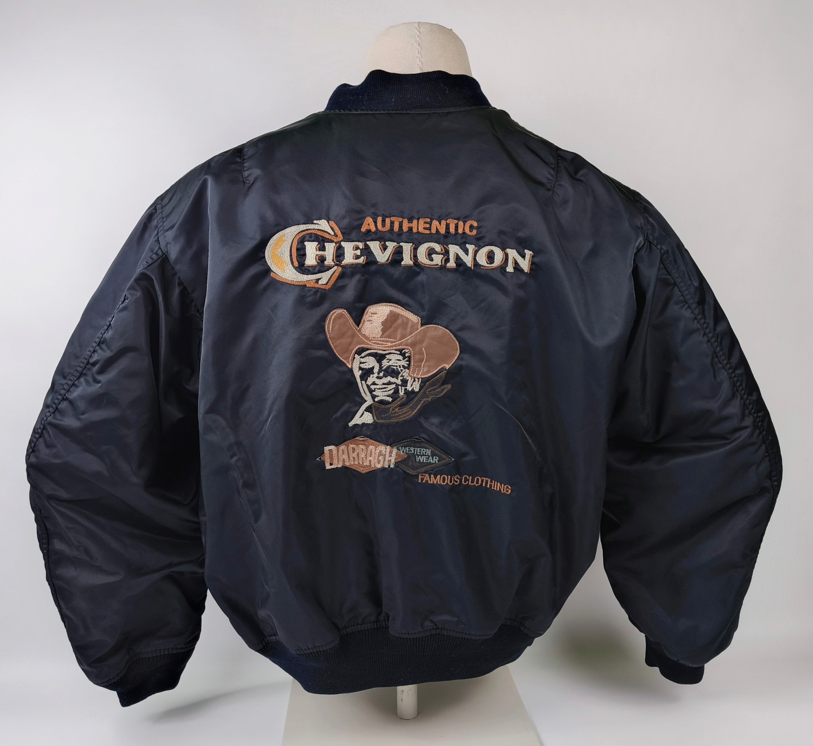 Chevignon Jacke Bomberjacke schwarz Gr. XXL (XL) Western Wear Conquest vintage