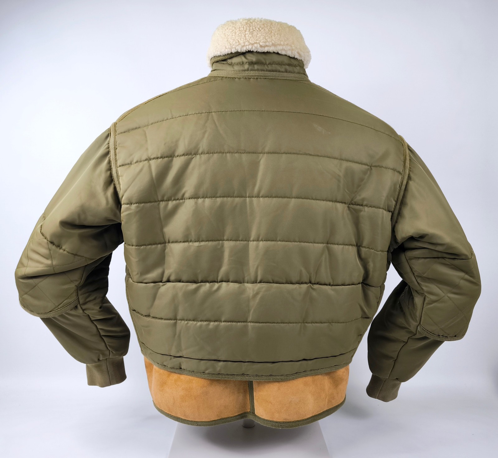 Chevignon Jacke Cosmo grün Gr. M Lammleder Bund Cosmos