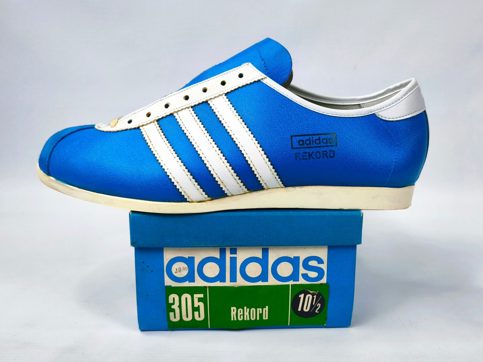 adidas Rekord Schuhe 1960s EUR 45 1/3 / UK 10.5 vintage Made in West Germany 305