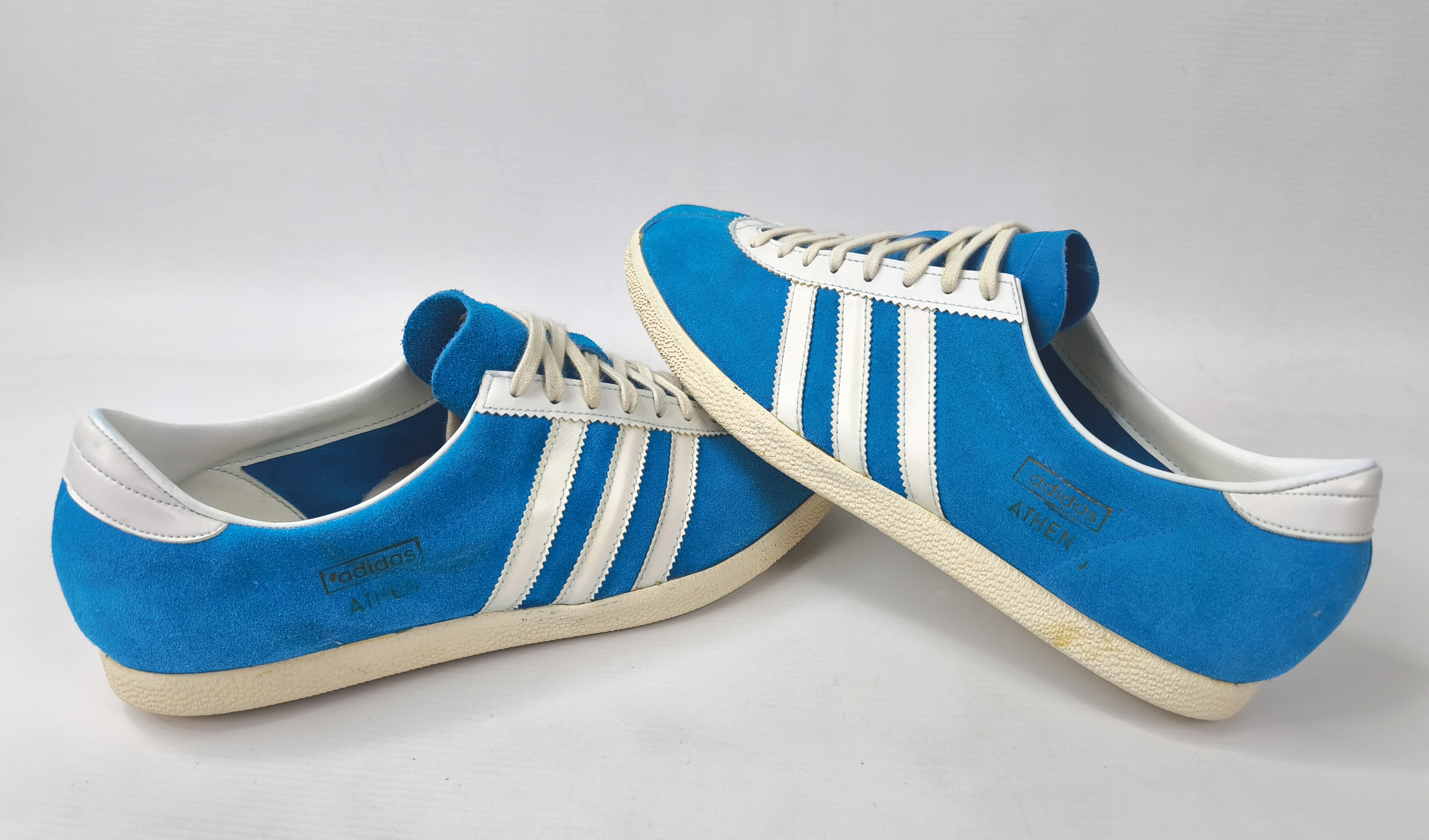 adidas Athen Schuhe EUR 45 1/3 UK 10.5 Made in West Germany 70s suede trainers