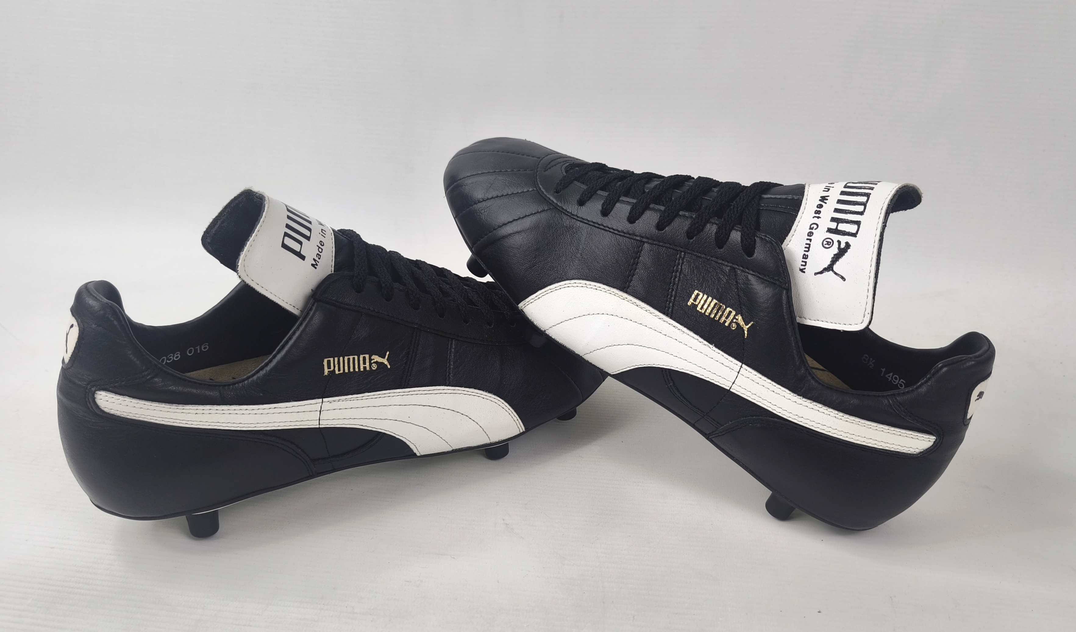 Puma King Fussball Schuhe EUR 42 2/3 UK 8.5 vintage 80s Made in West Germany neu