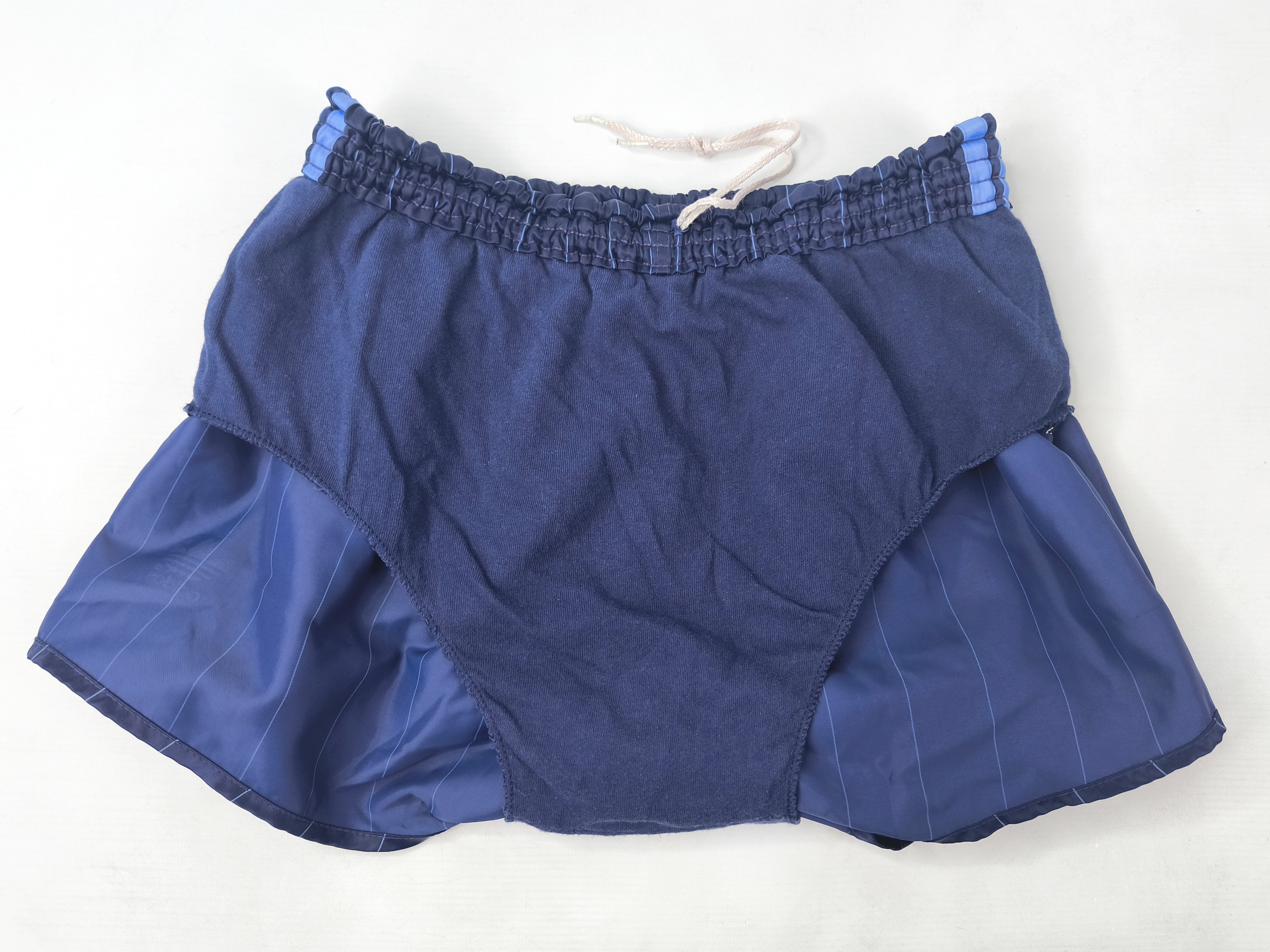 adidas Shorts Nylon Gr. D7 (L) blau hellblau West Germany vintage Polyamid 0841
